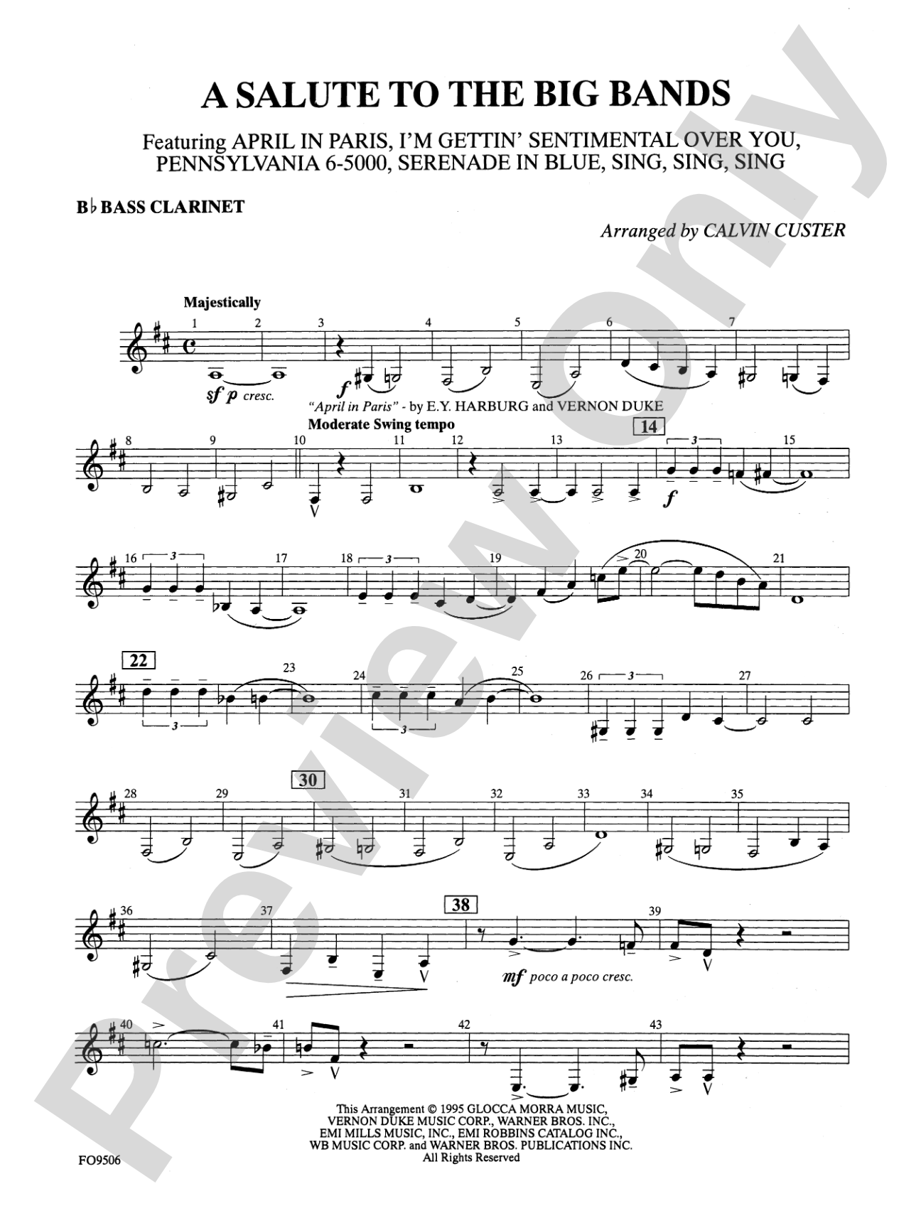 A Salute to the Big Bands: B-flat Bass Clarinet