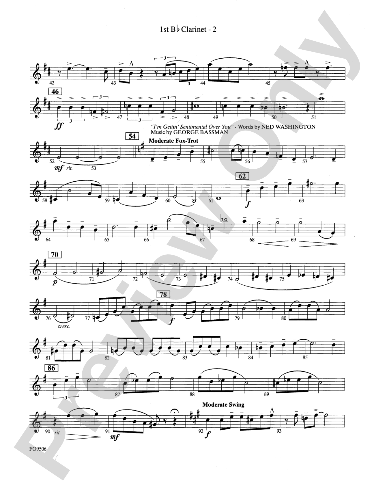 A Salute to the Big Bands: 1st B-flat Clarinet