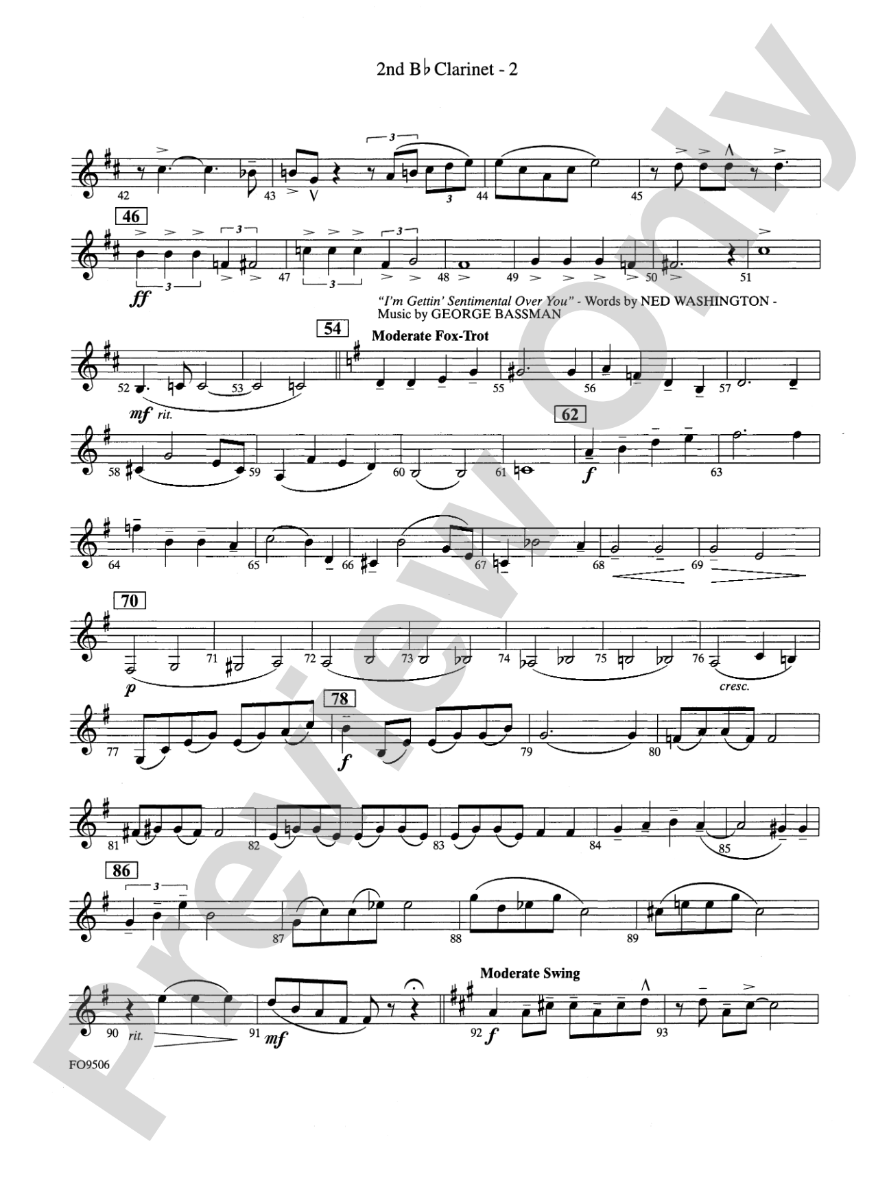 A Salute to the Big Bands: 2nd B-flat Clarinet