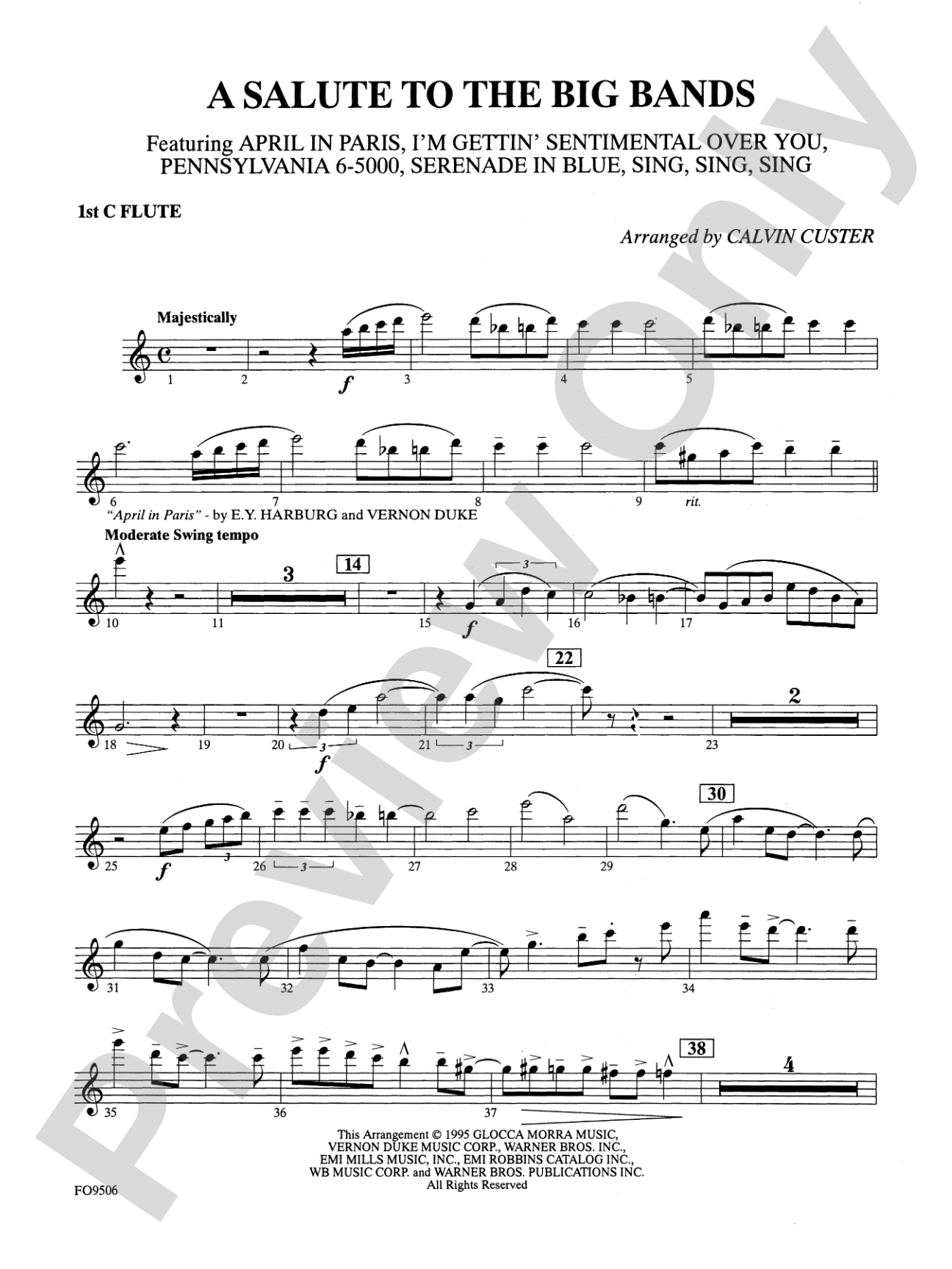 A Salute to the Big Bands: Flute