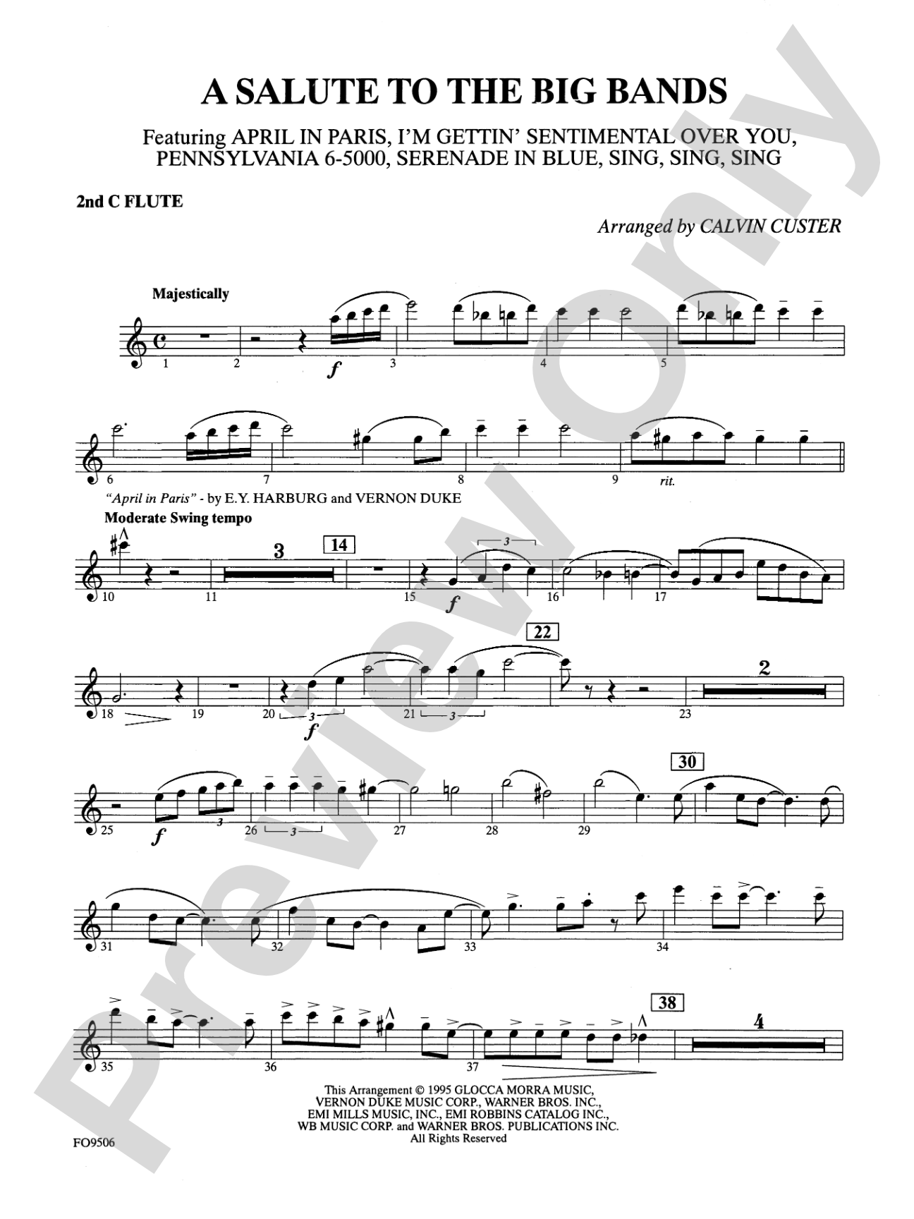 A Salute to the Big Bands: 2nd Flute