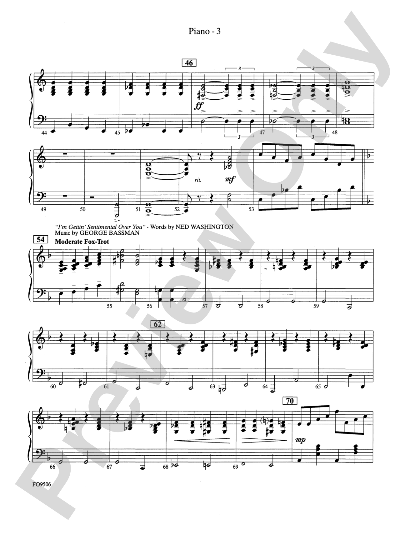A Salute to the Big Bands: Piano Accompaniment