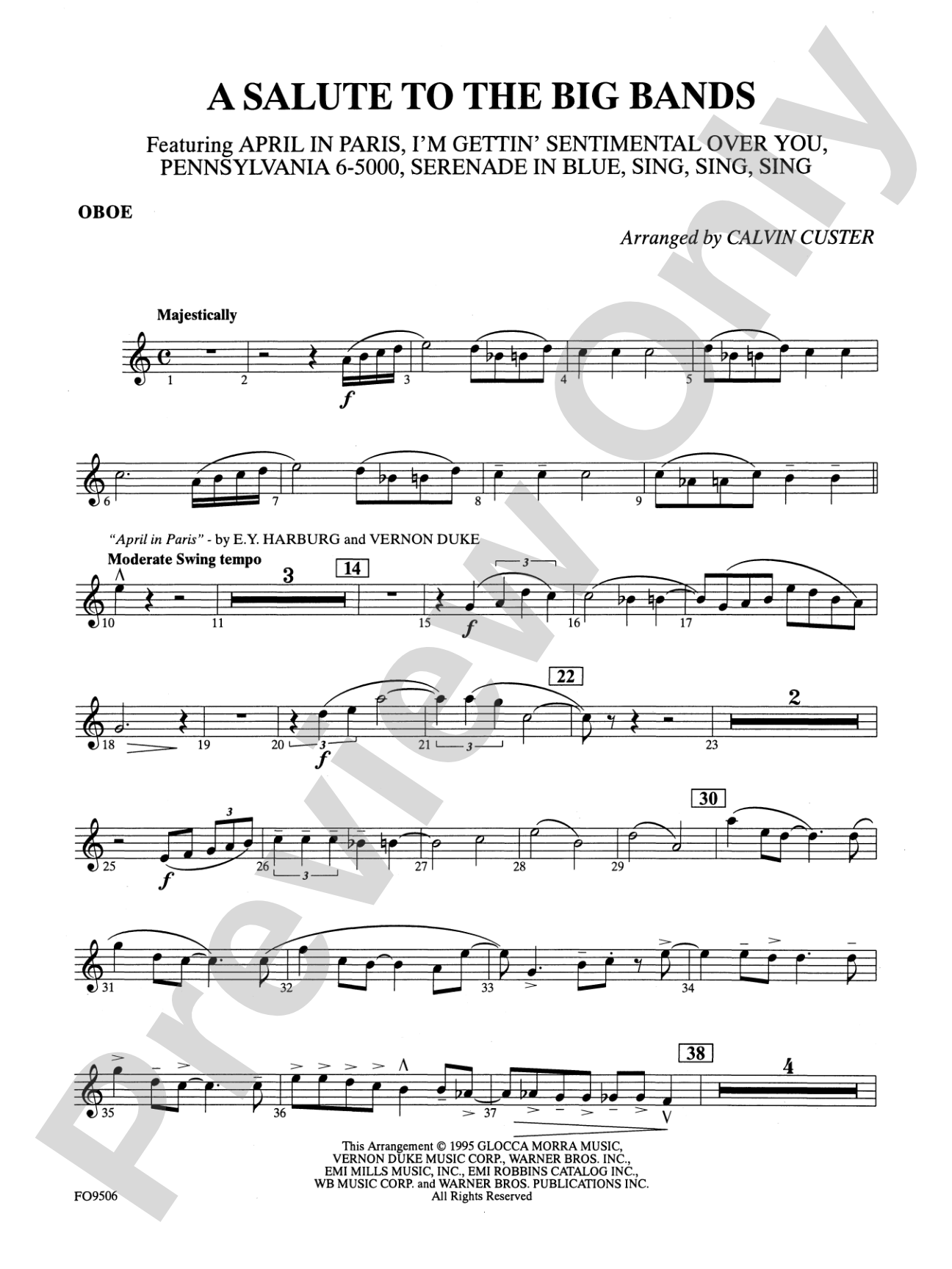 A Salute to the Big Bands: Oboe