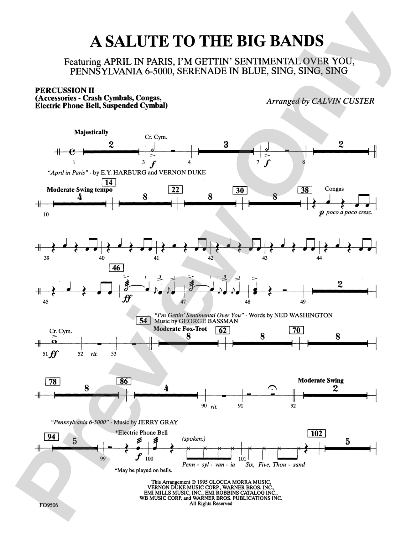 A Salute to the Big Bands: 2nd Percussion