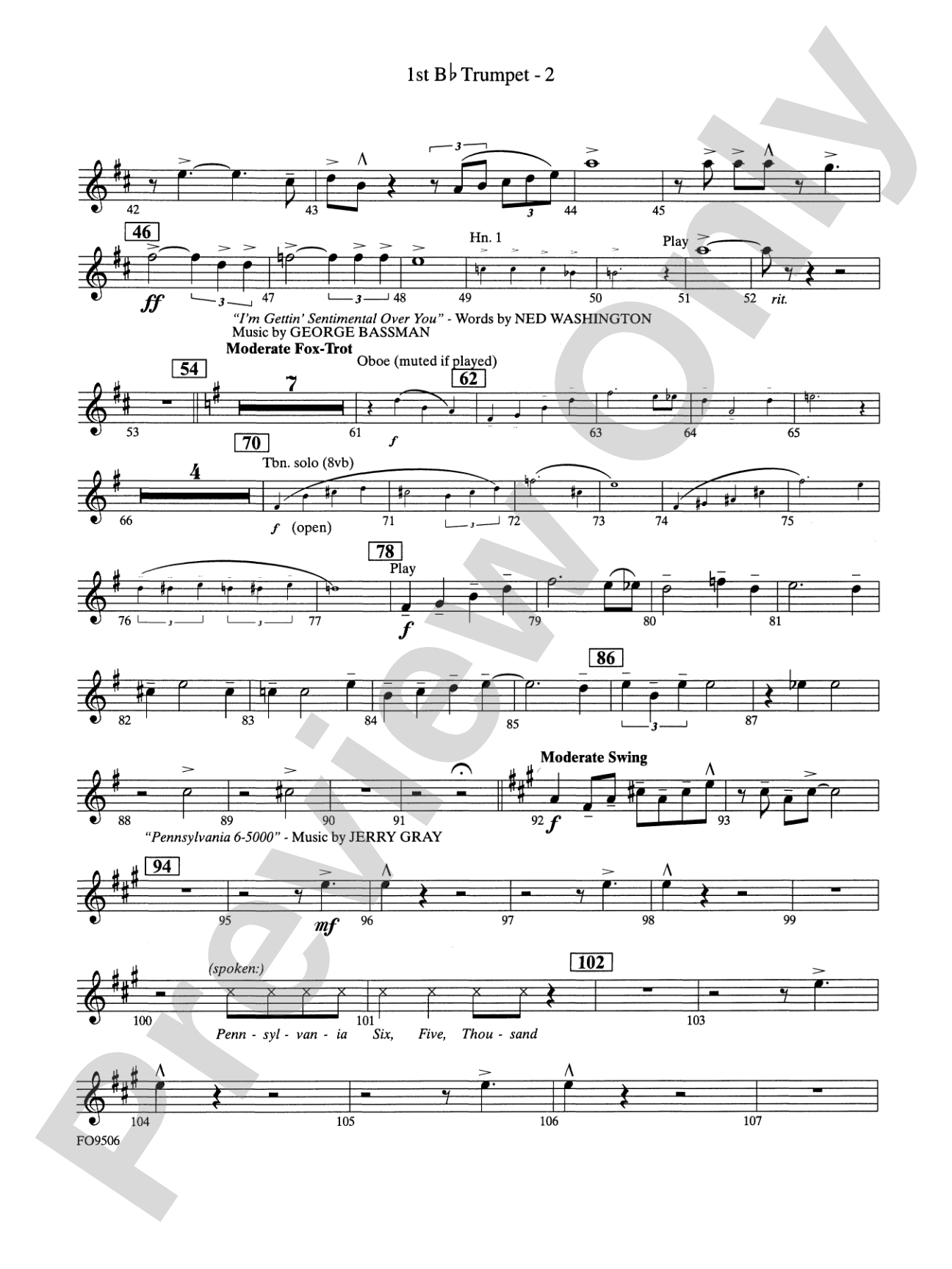 A Salute to the Big Bands: 1st B-flat Trumpet