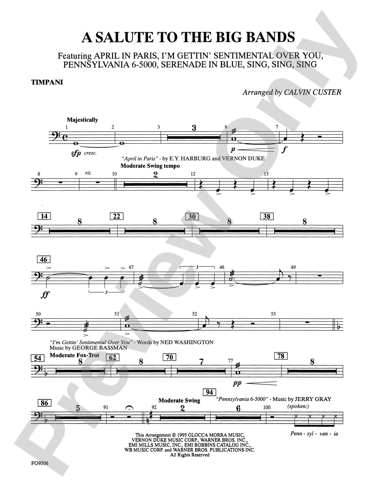 A Salute to the Big Bands: Timpani
