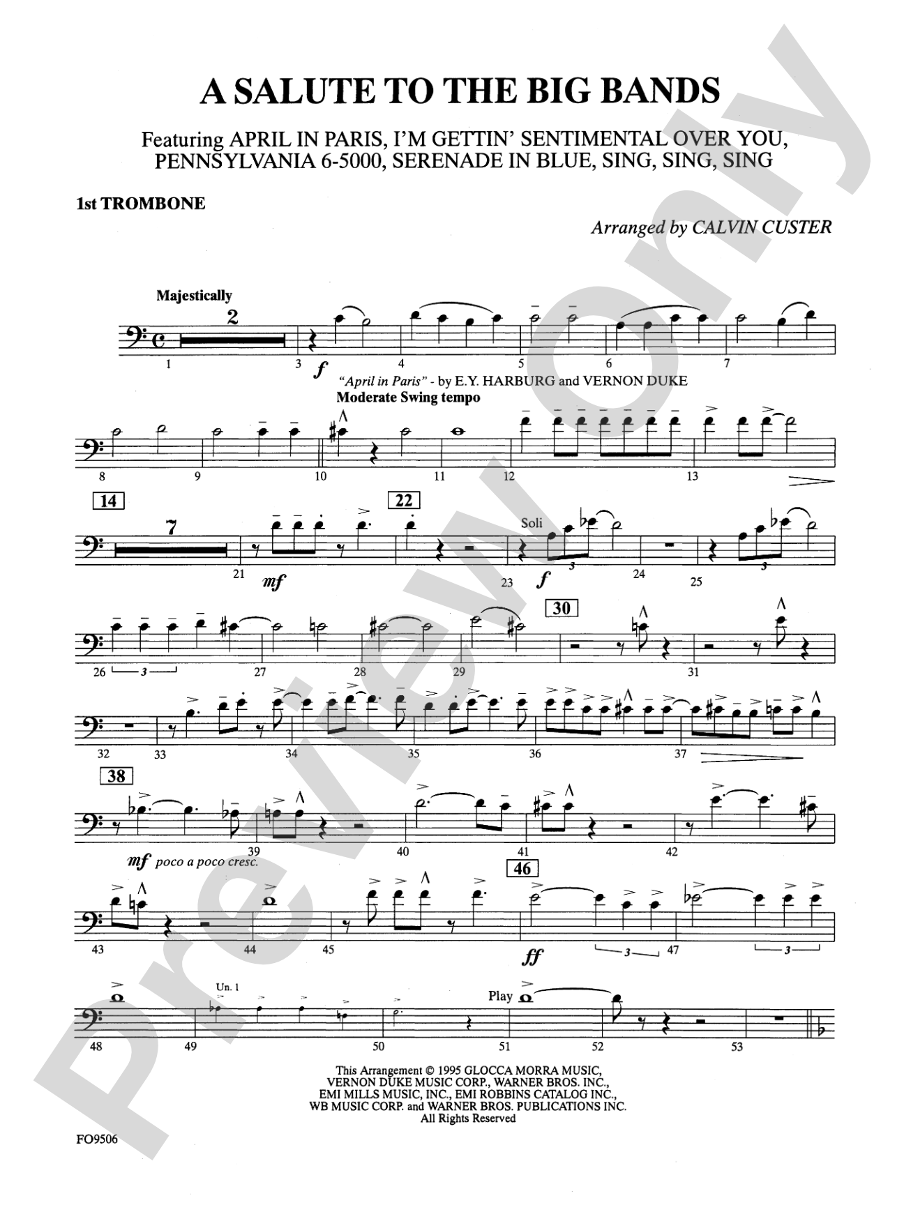 A Salute to the Big Bands: 1st Trombone