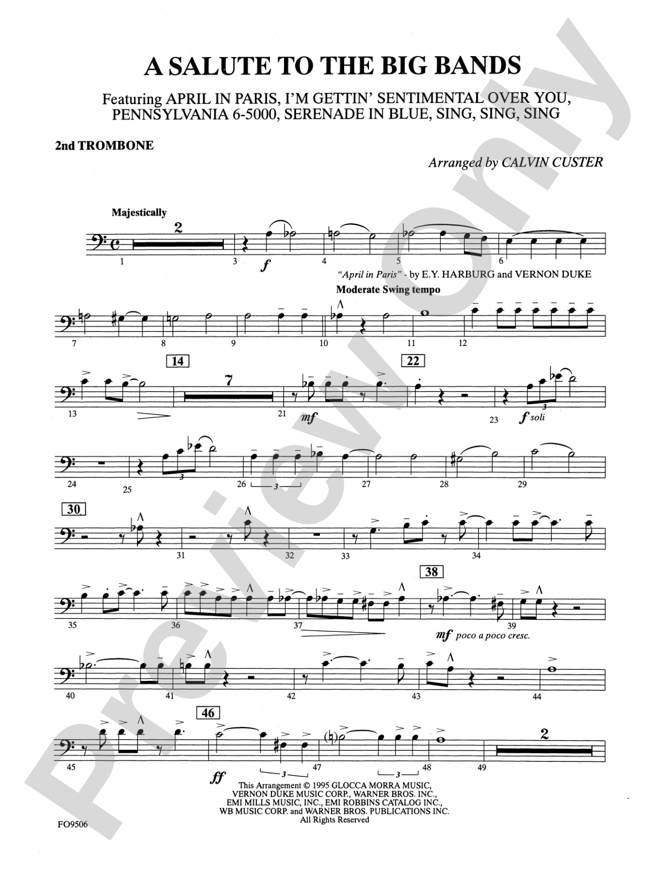 A Salute to the Big Bands: 2nd Trombone