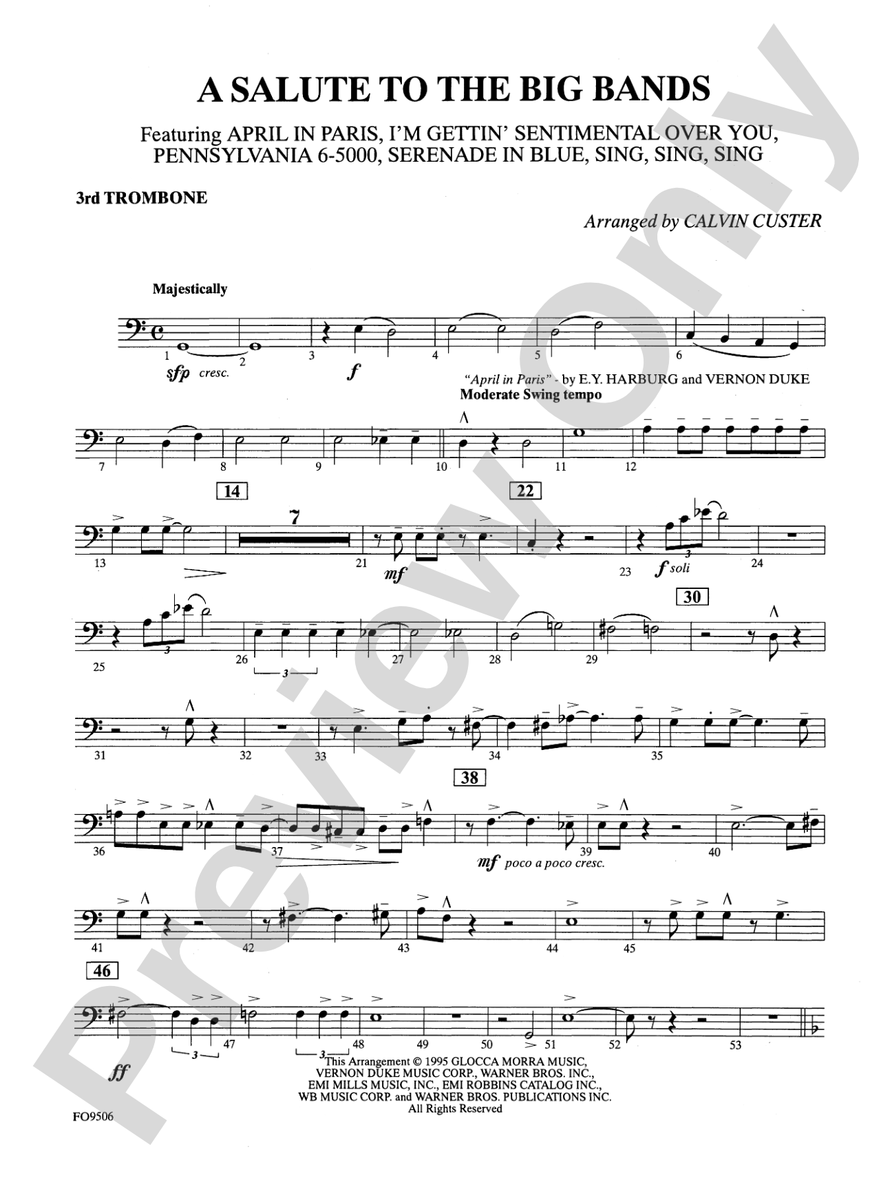 A Salute to the Big Bands: 3rd Trombone