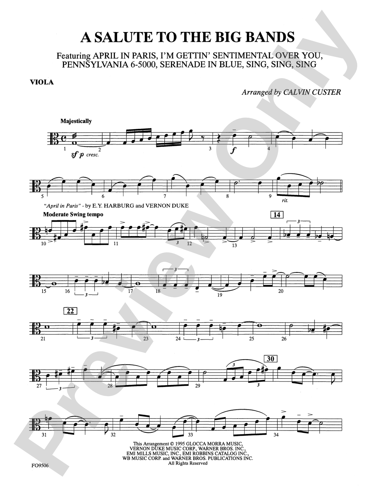 A Salute to the Big Bands: Viola
