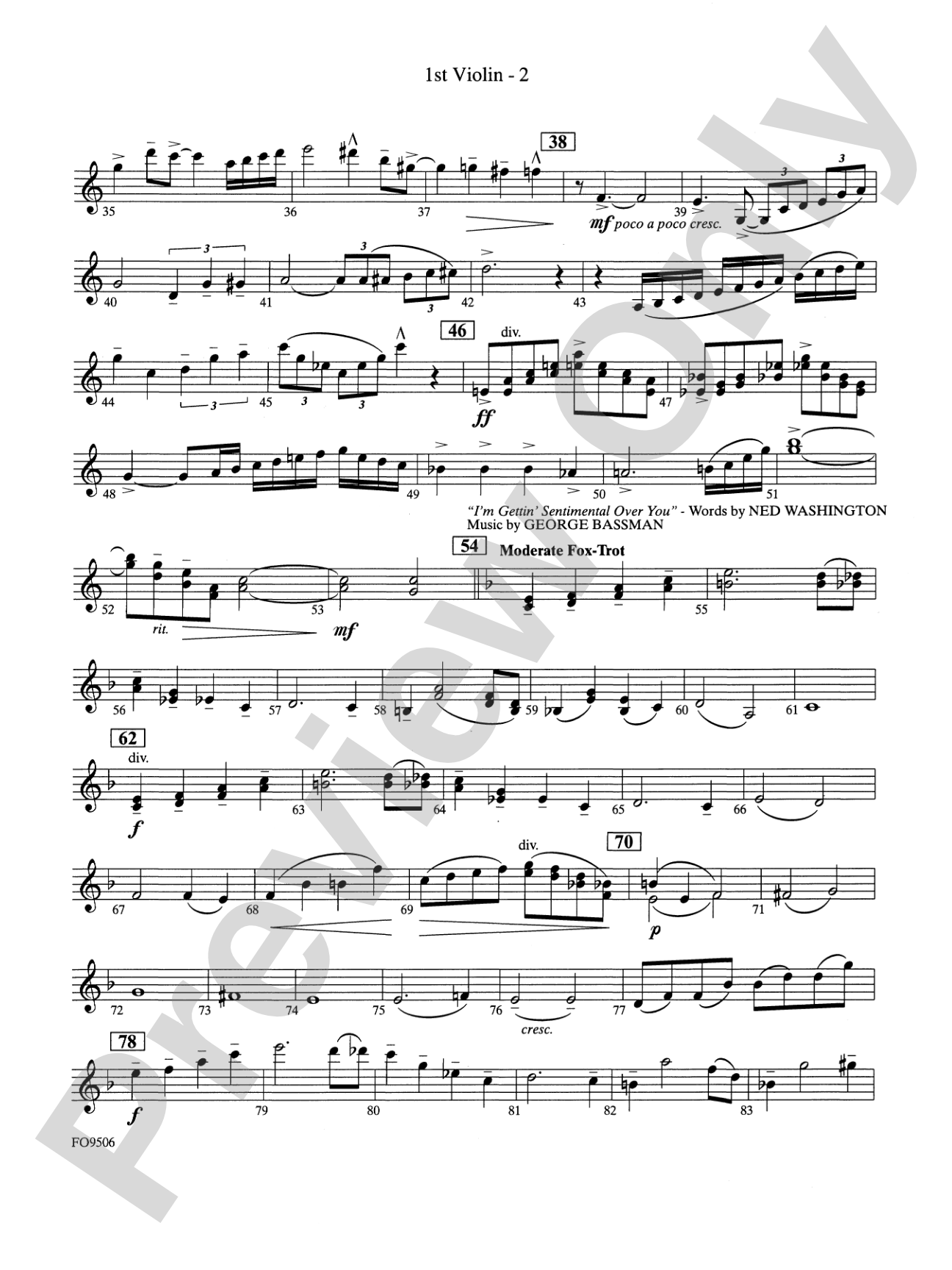 A Salute to the Big Bands: 1st Violin