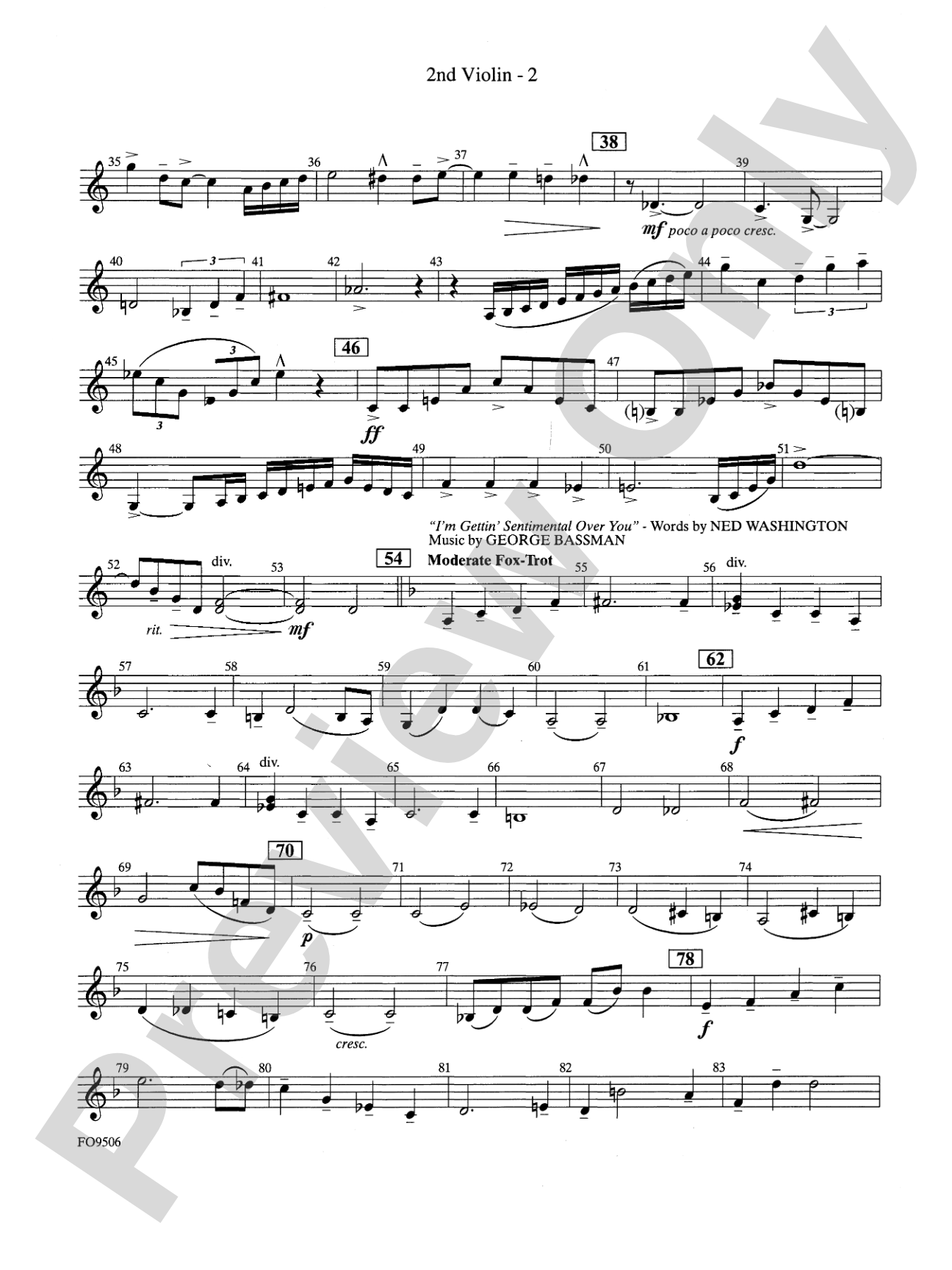 A Salute to the Big Bands: 2nd Violin