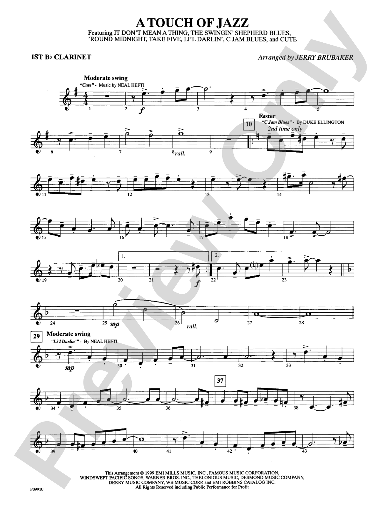 A Touch of Jazz: 1st B-flat Clarinet