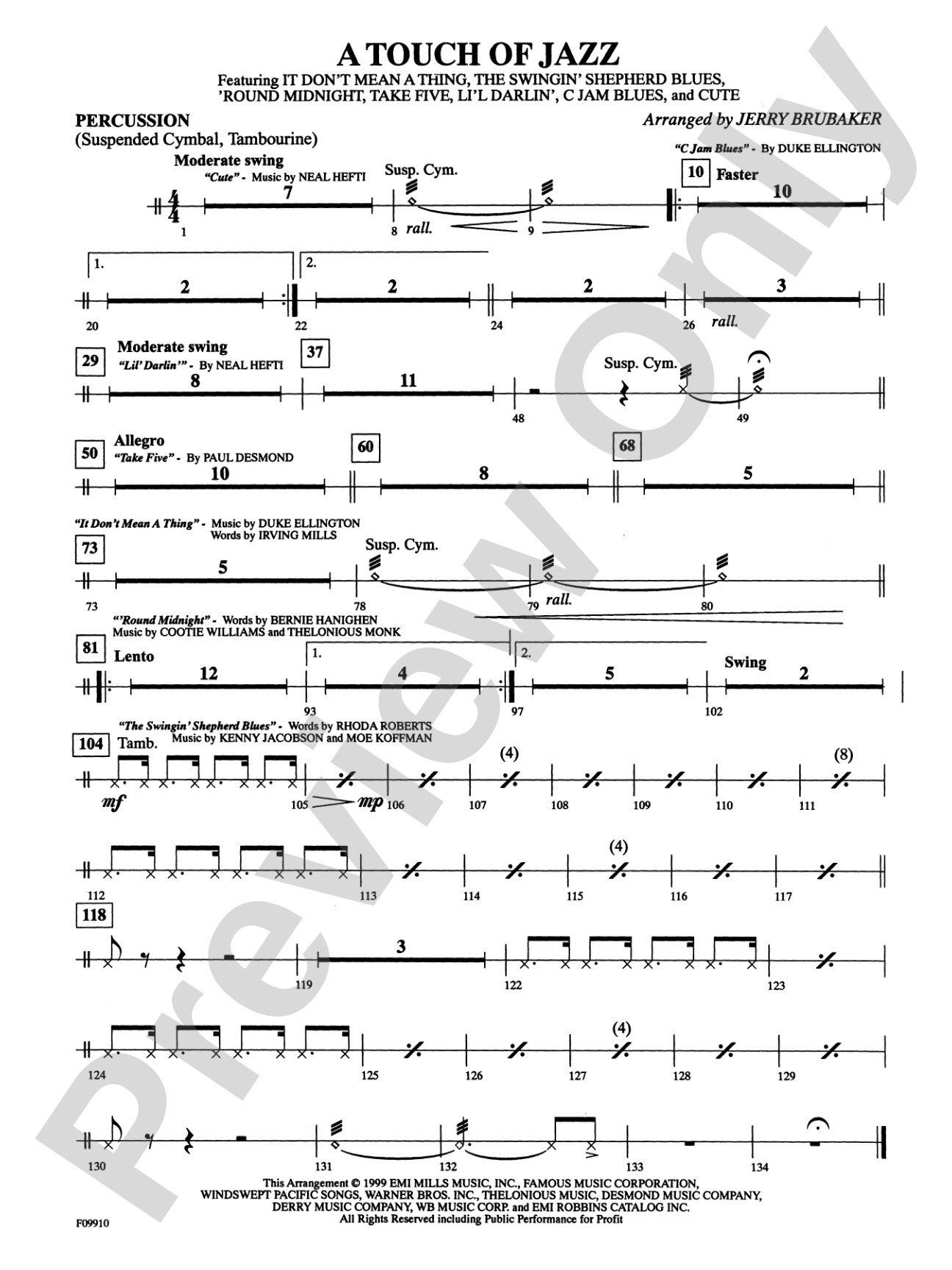 A Touch of Jazz: 1st Percussion