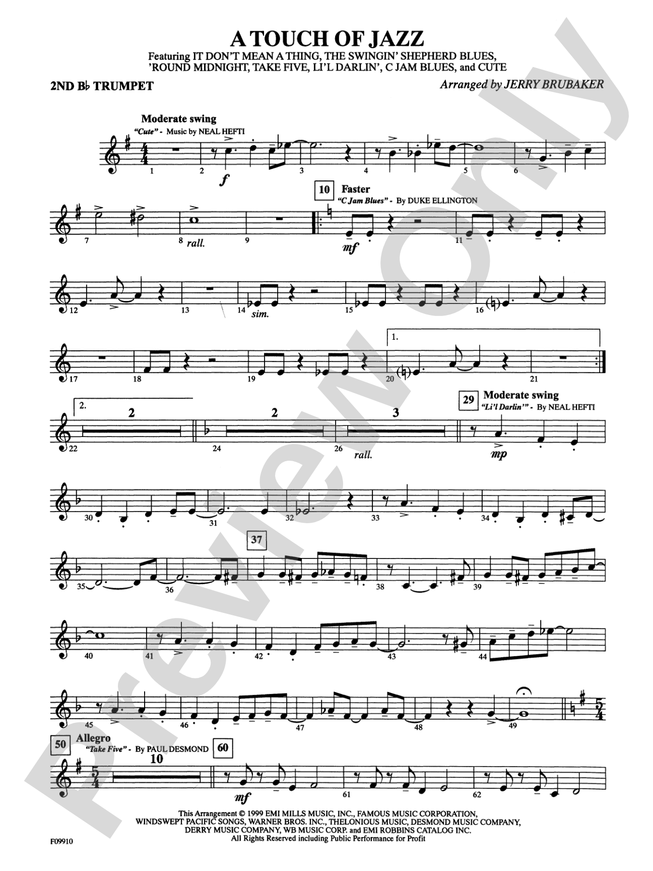 A Touch of Jazz: 2nd B-flat Trumpet