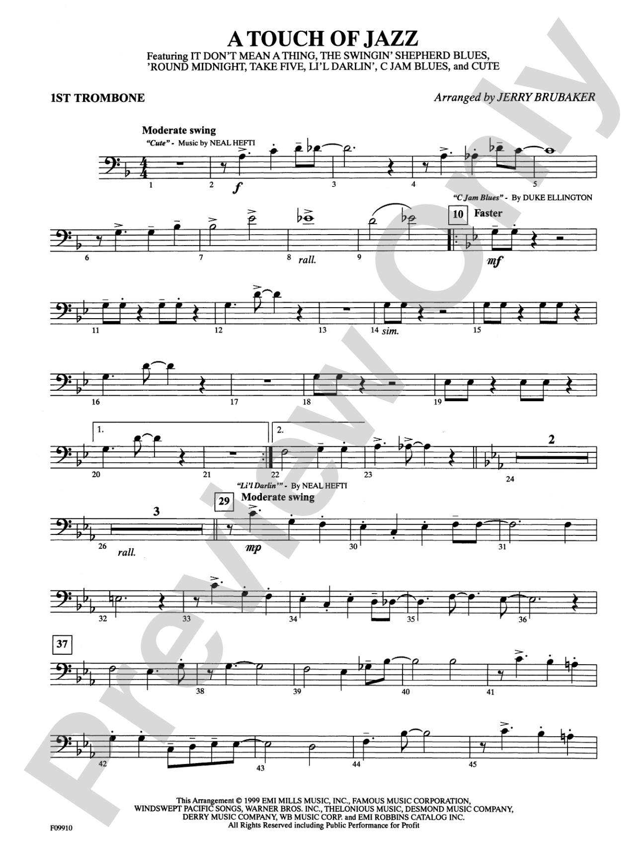 A Touch of Jazz: 1st Trombone
