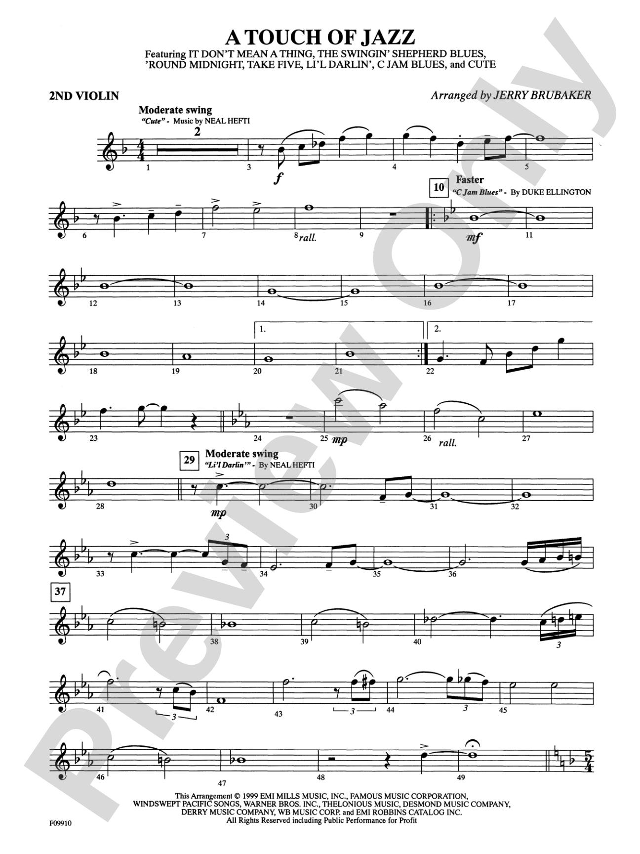 A Touch of Jazz: 2nd Violin