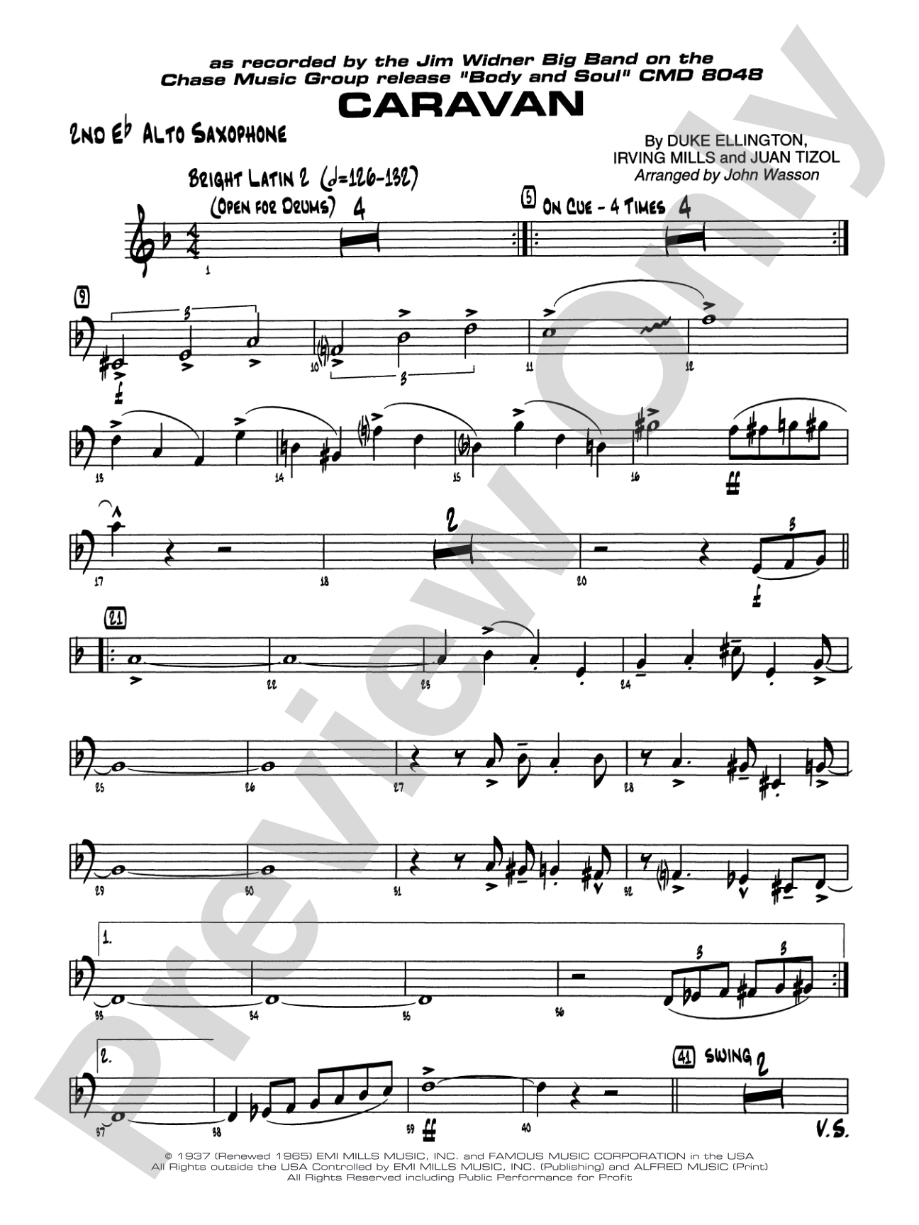 Caravan: 2nd E-flat Alto Saxophone