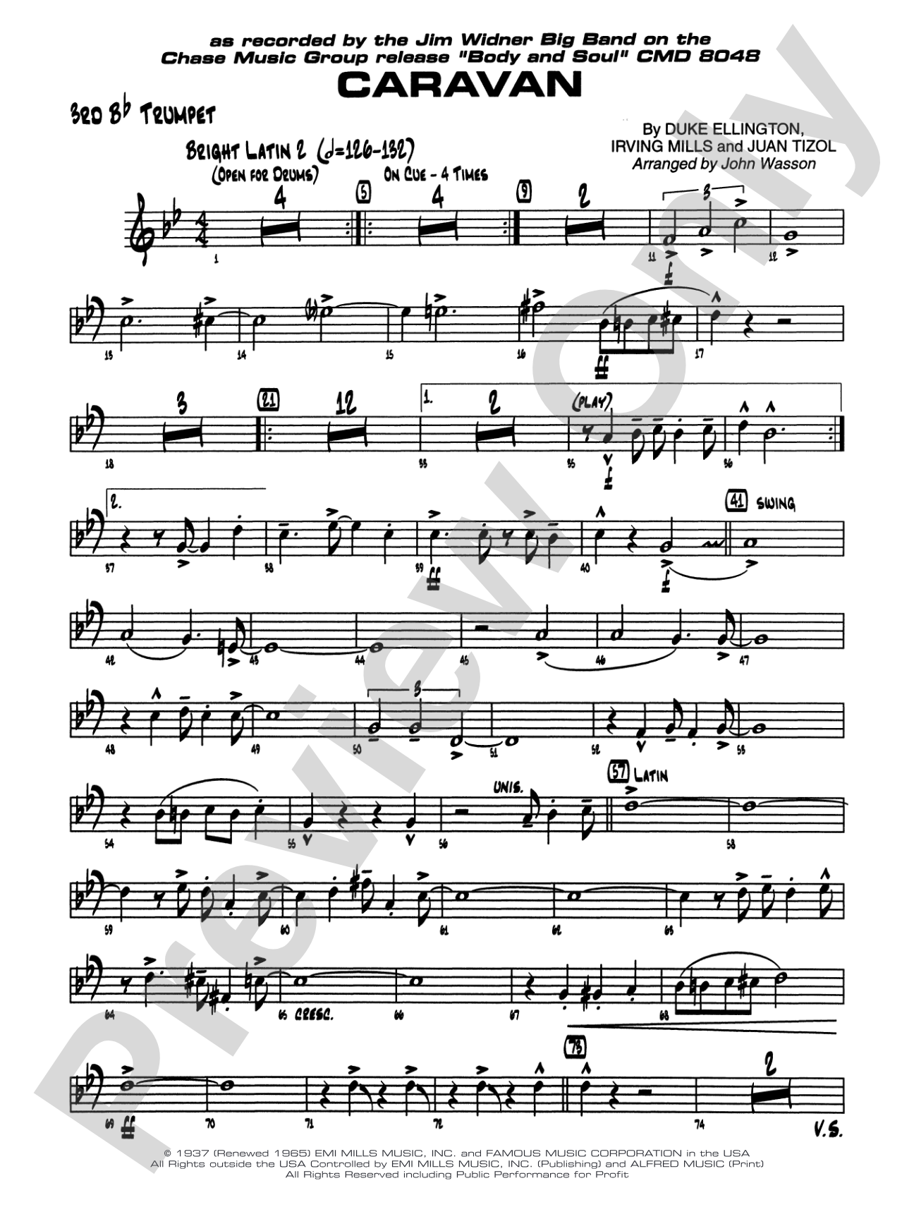 Caravan: 3rd B-flat Trumpet