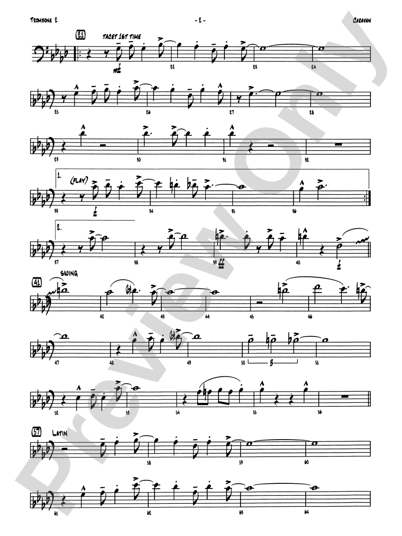 Caravan: 2nd Trombone