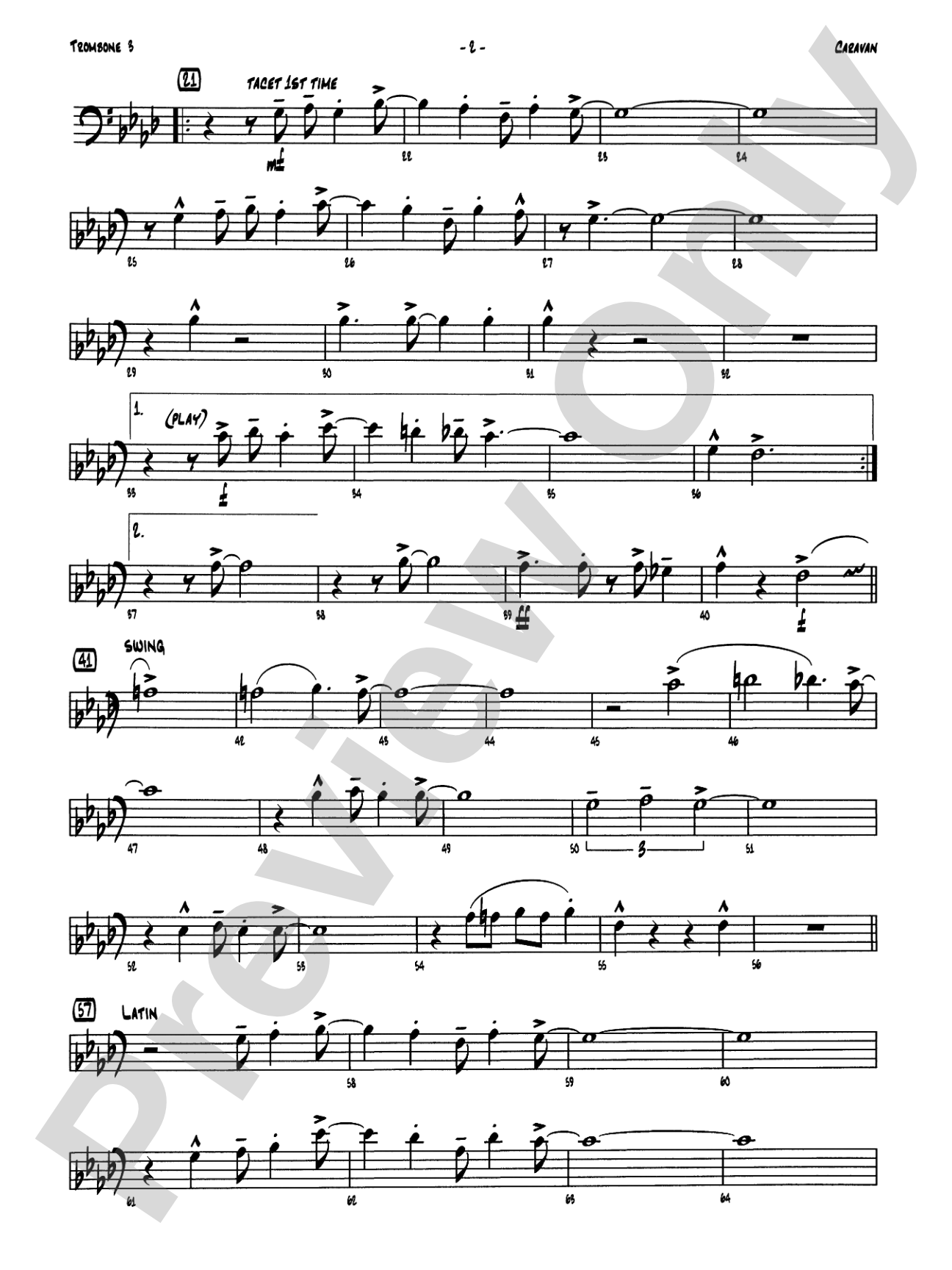 Caravan: 3rd Trombone