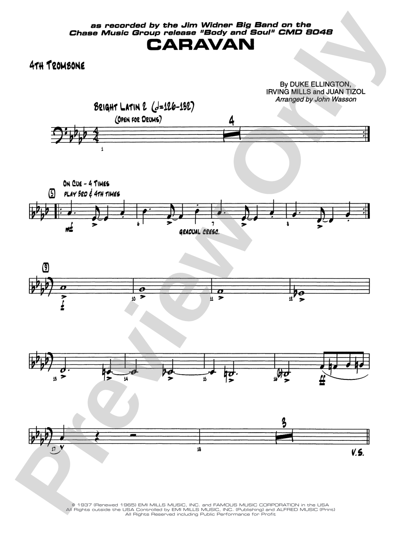 Caravan: 4th Trombone