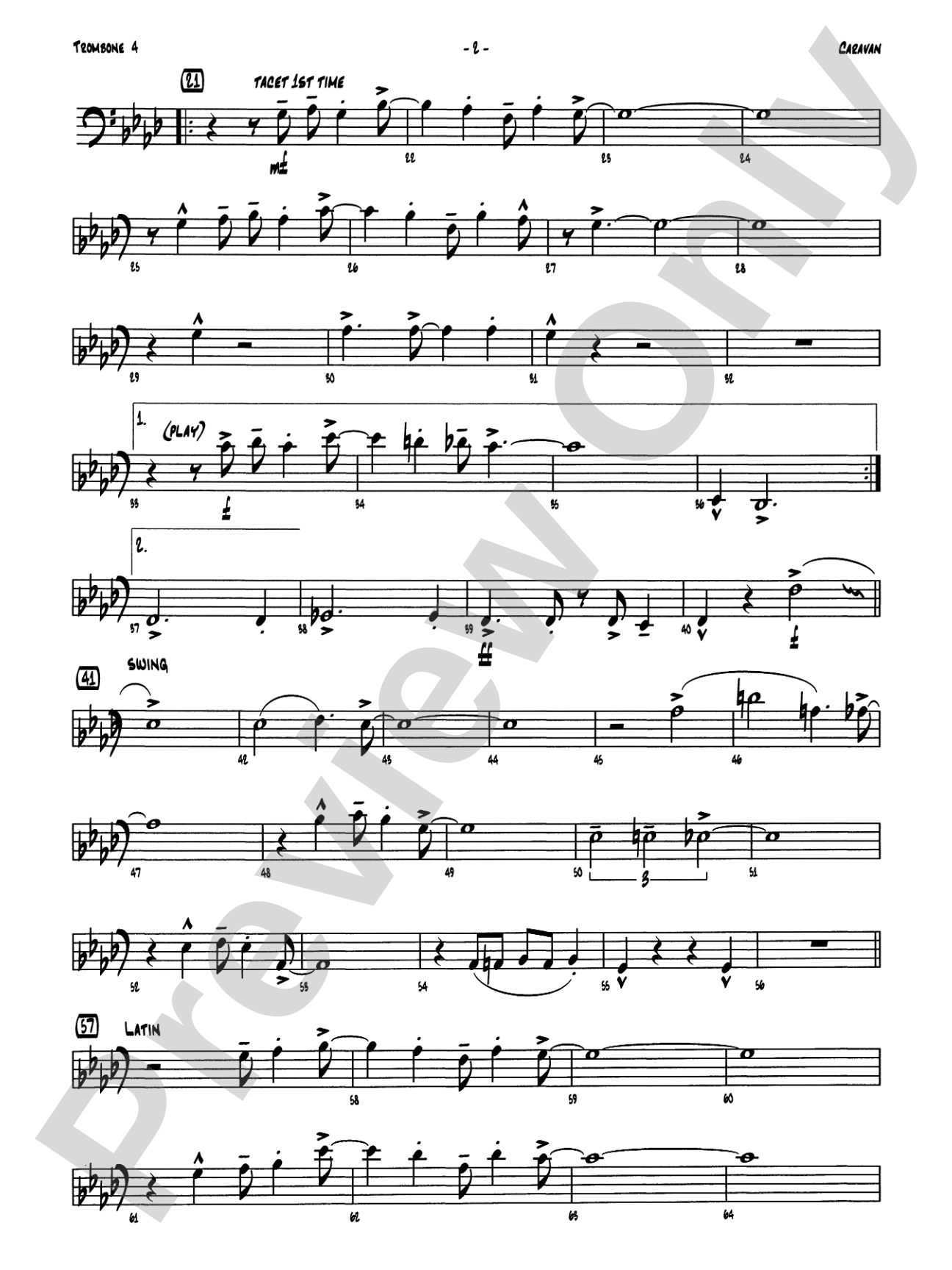 Caravan: 4th Trombone