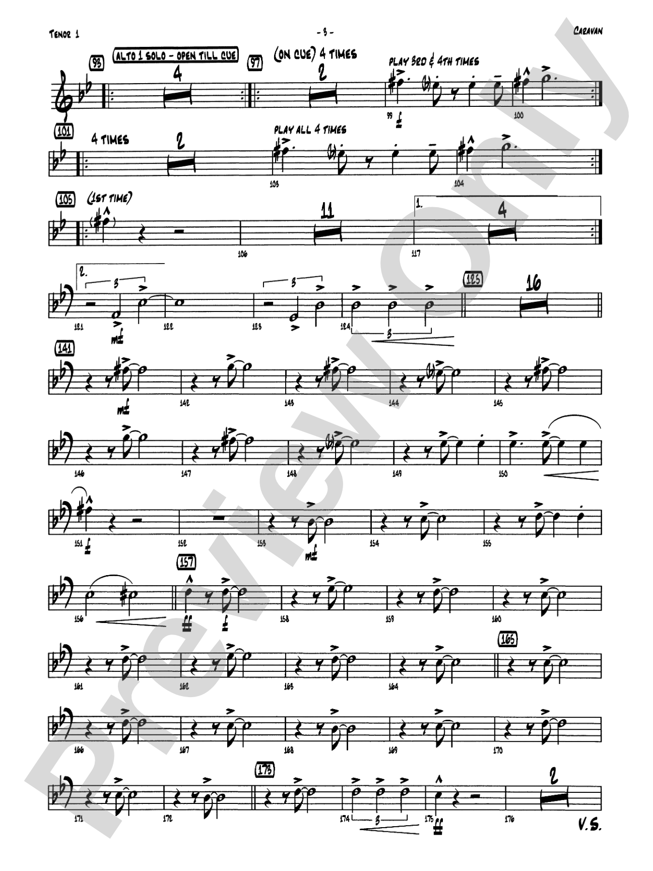 Caravan: B-flat Tenor Saxophone