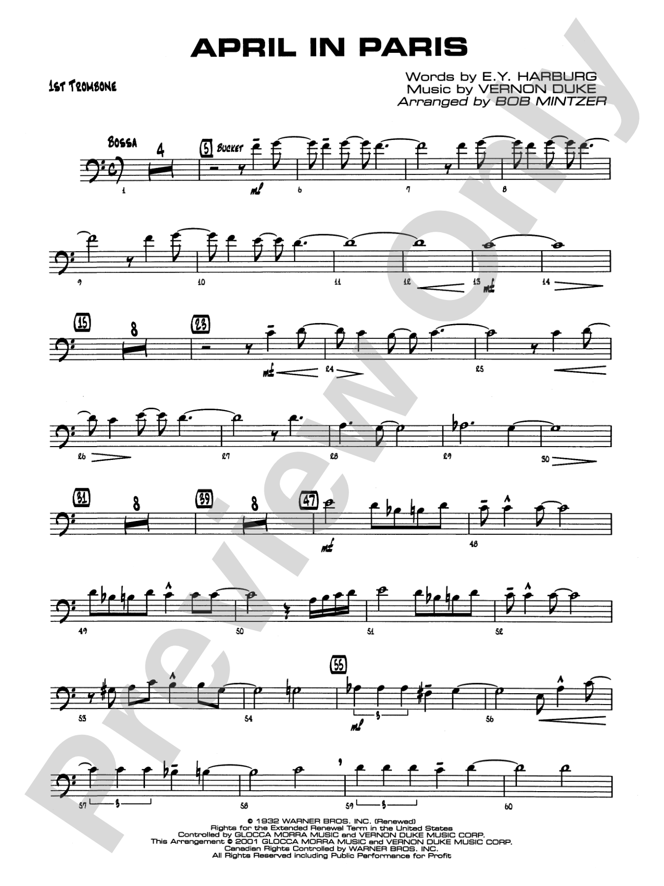 April in Paris: 1st Trombone