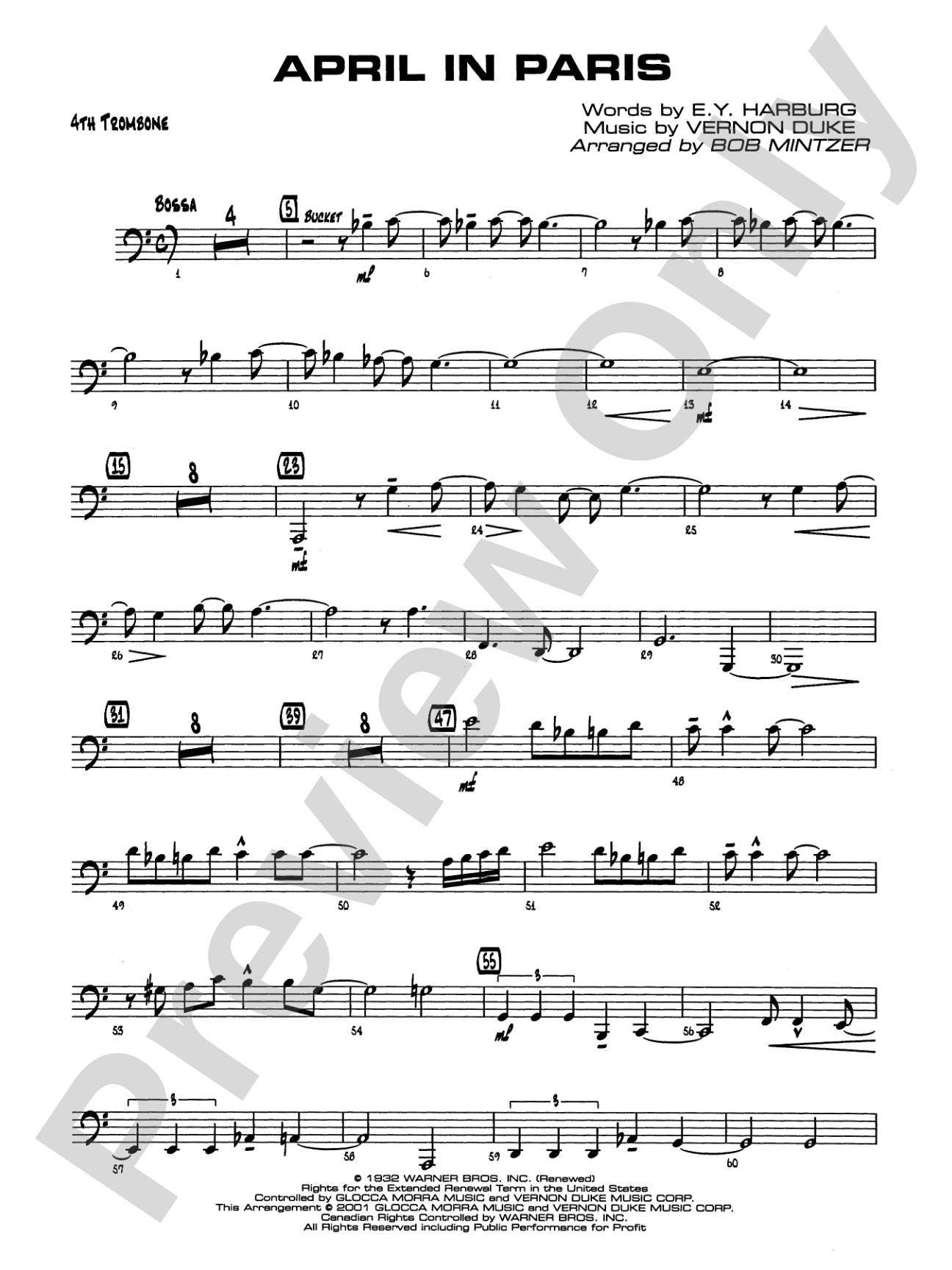 April in Paris: 4th Trombone