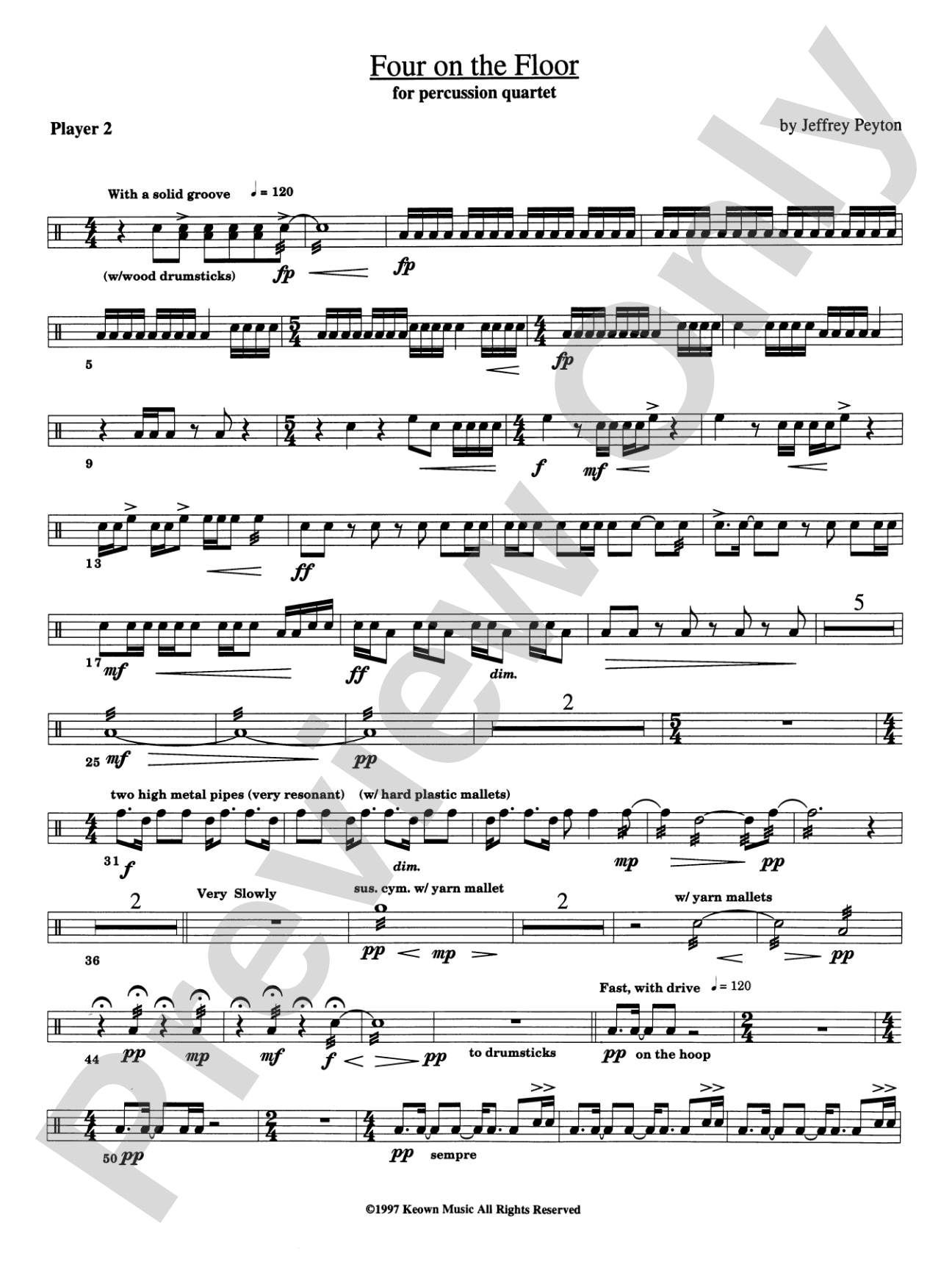 Four on the Floor: 2nd Percussion