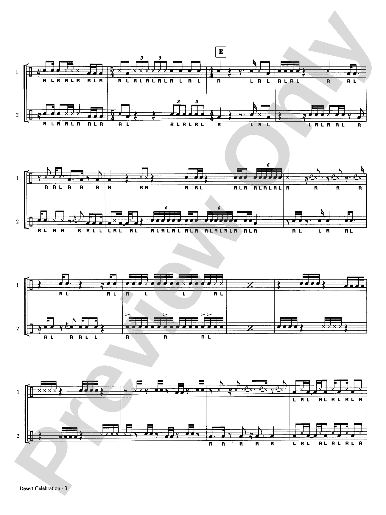 Desert Celebration for Two Djembes: Djembe Duet Part(s)