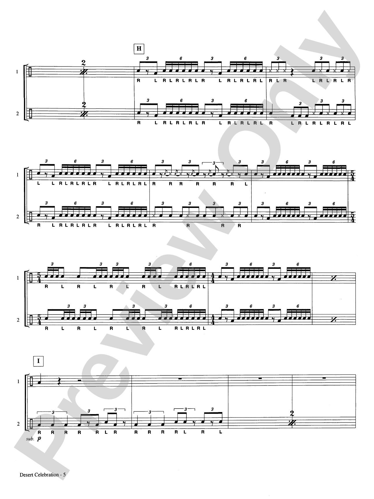 Desert Celebration for Two Djembes: Djembe Duet Part(s)