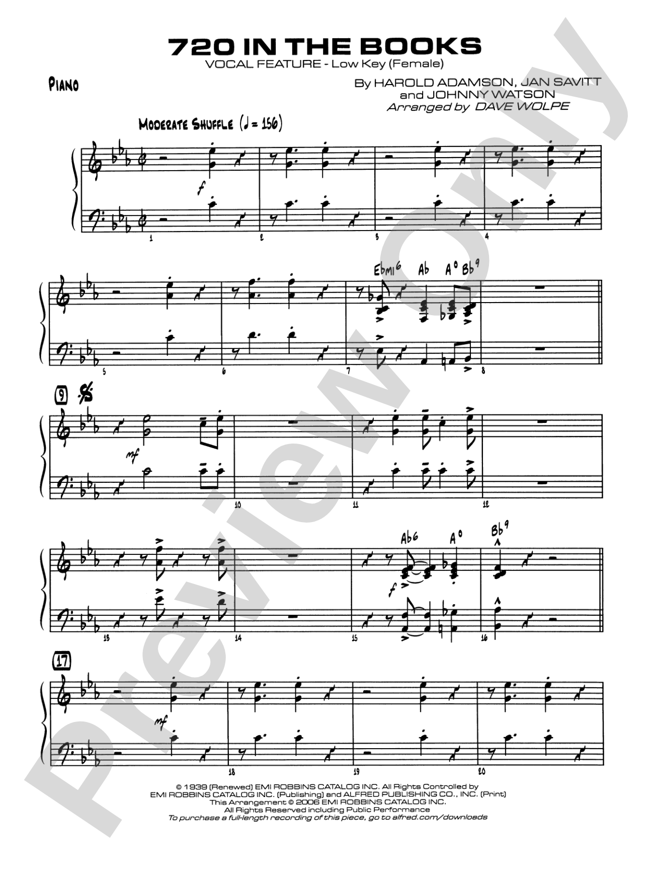 720 in the Books: Piano Accompaniment