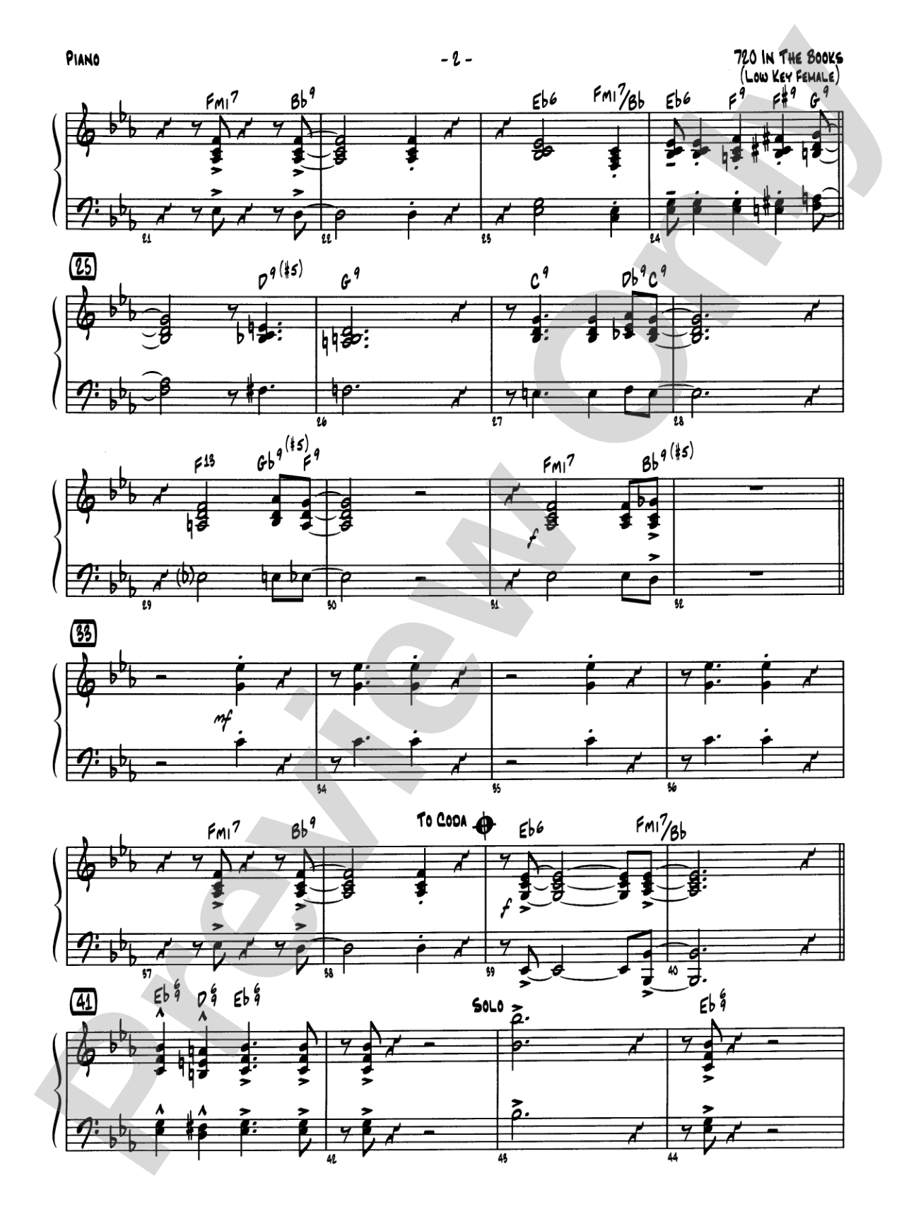 720 in the Books: Piano Accompaniment