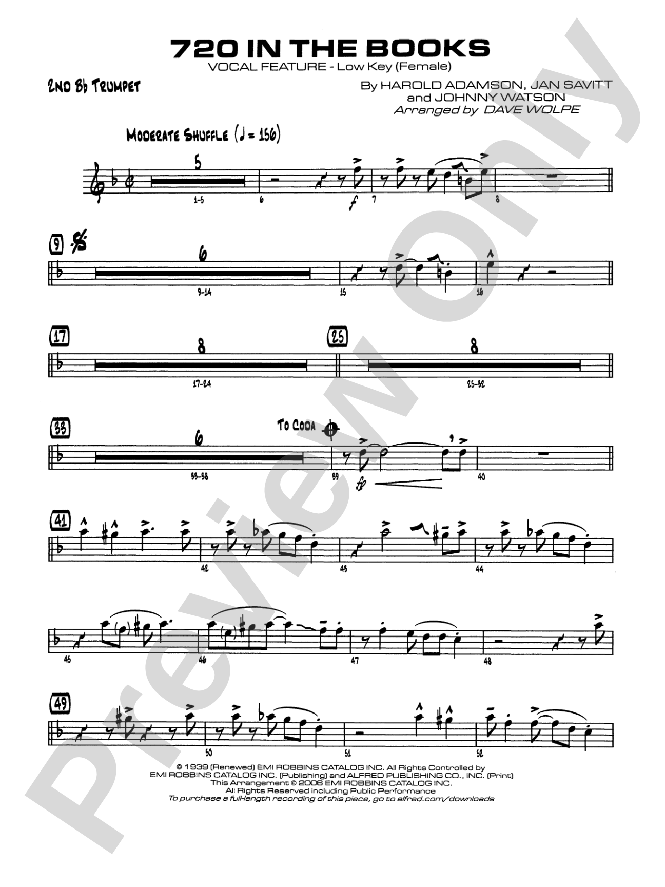 720 in the Books: 2nd B-flat Trumpet