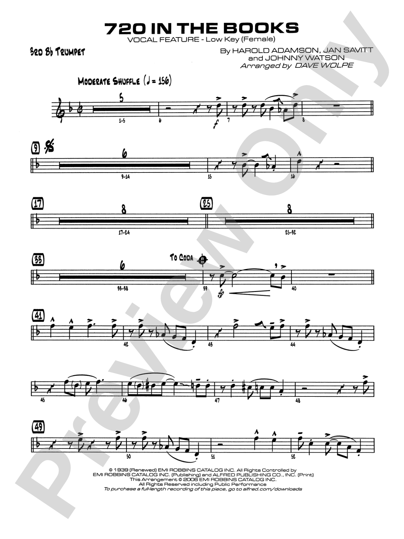 720 in the Books: 3rd B-flat Trumpet