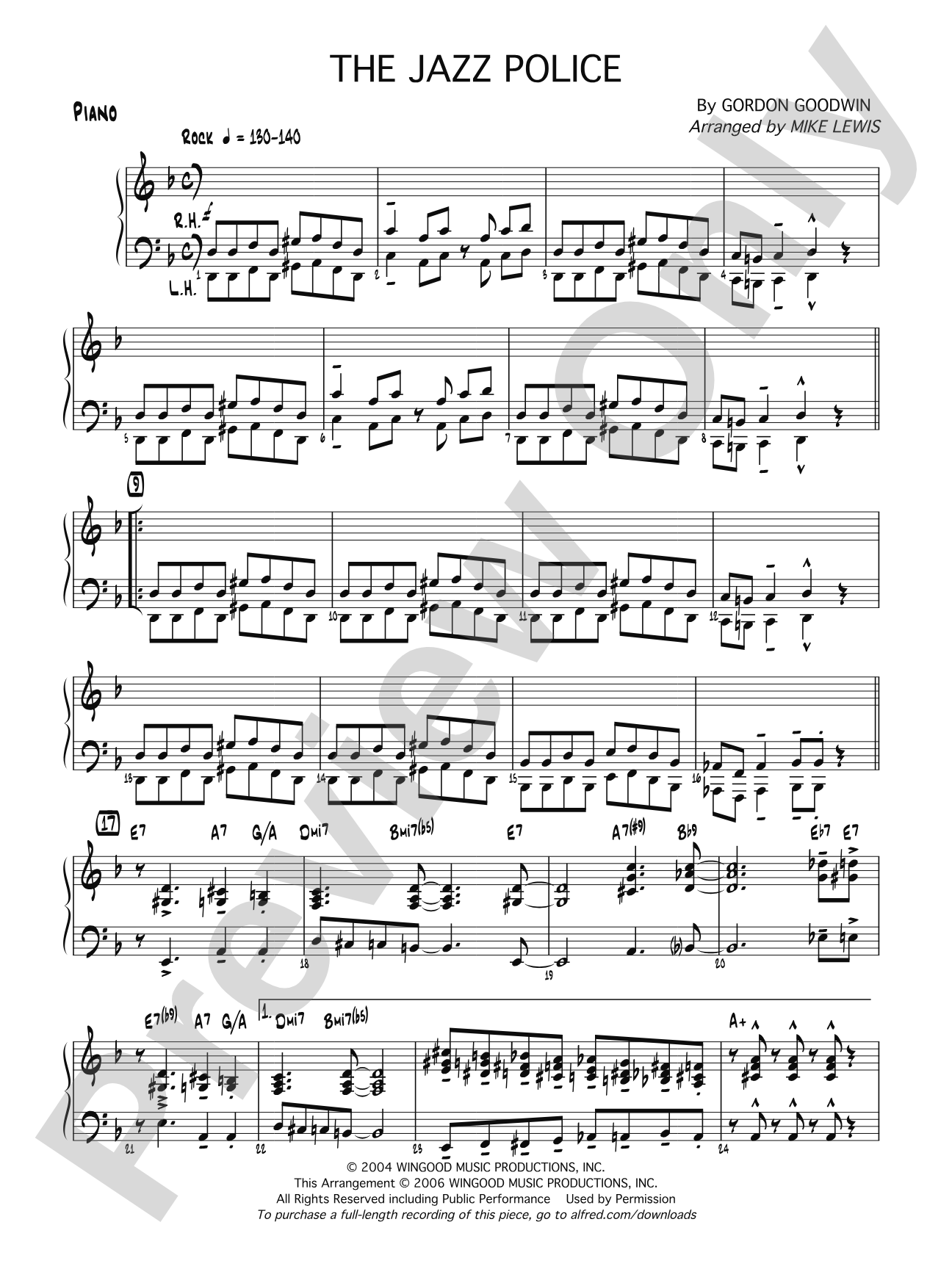 The Jazz Police: Piano Accompaniment
