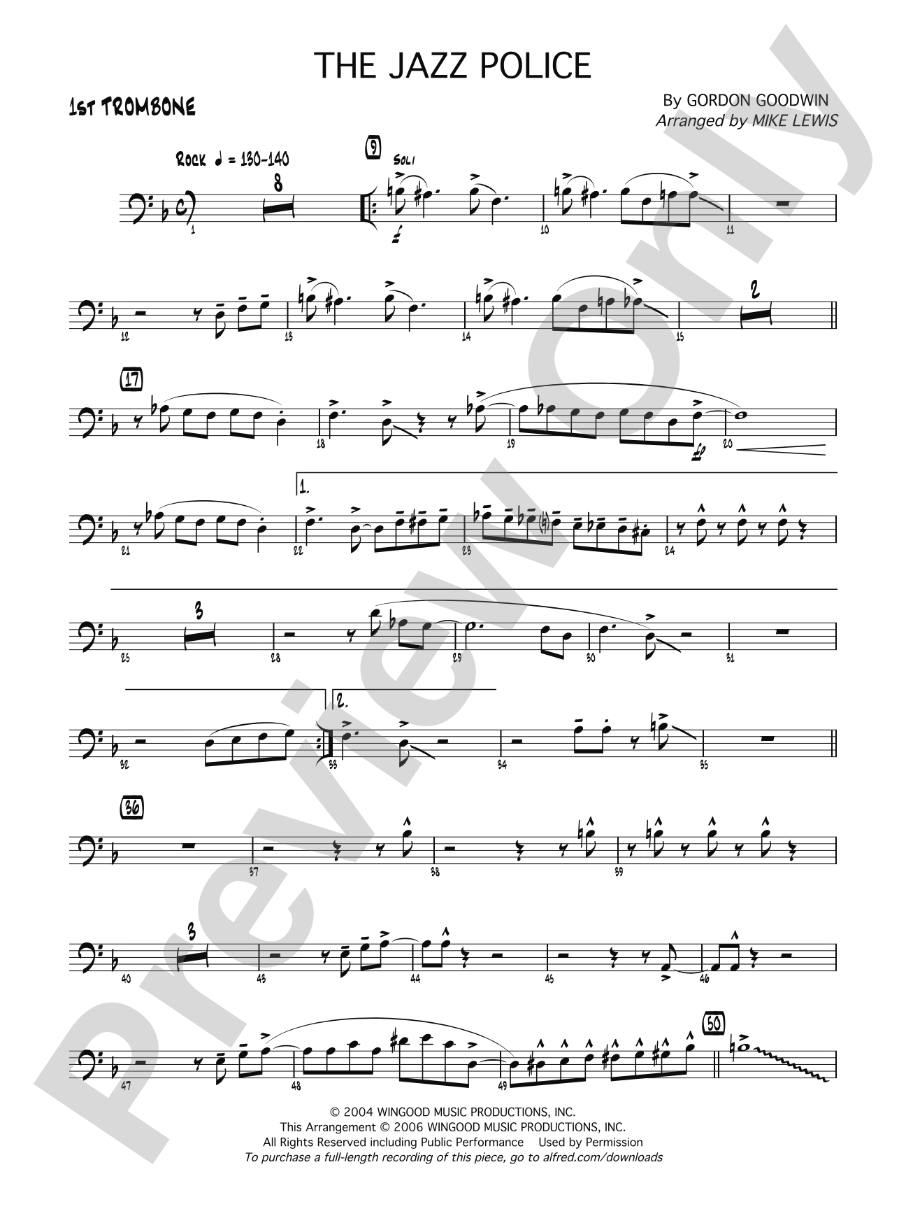 The Jazz Police: 1st Trombone