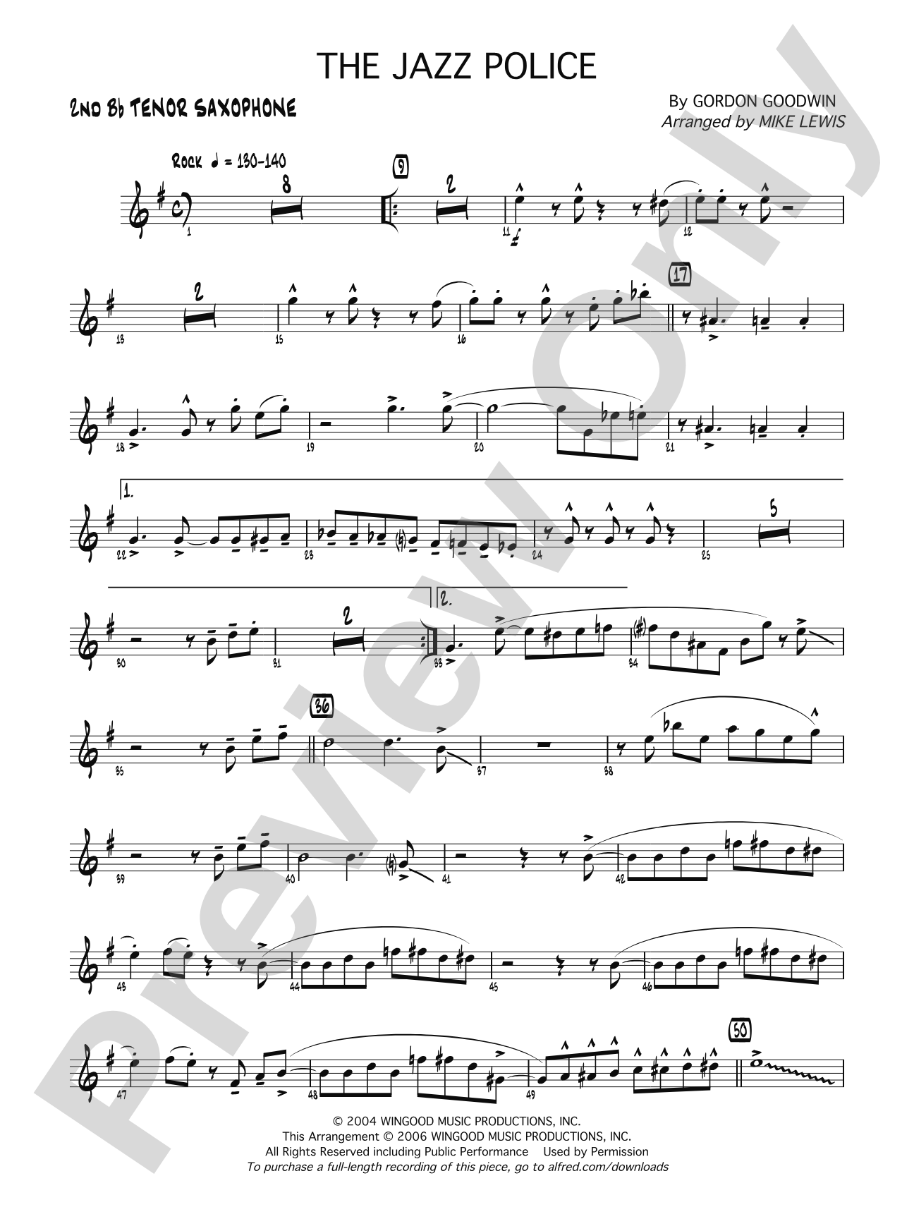 The Jazz Police: 2nd B-flat Tenor Saxophone