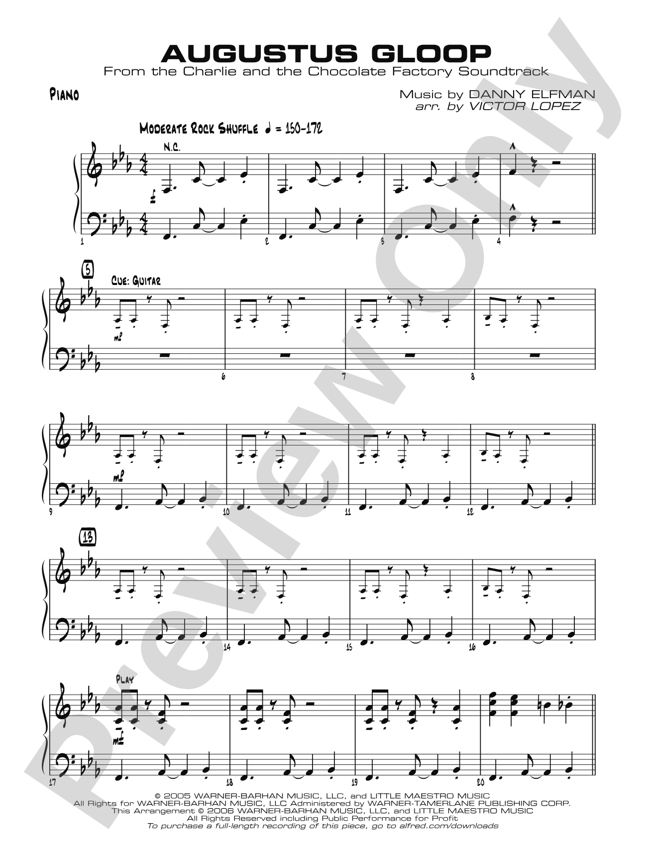Augustus Gloop: Piano Accompaniment