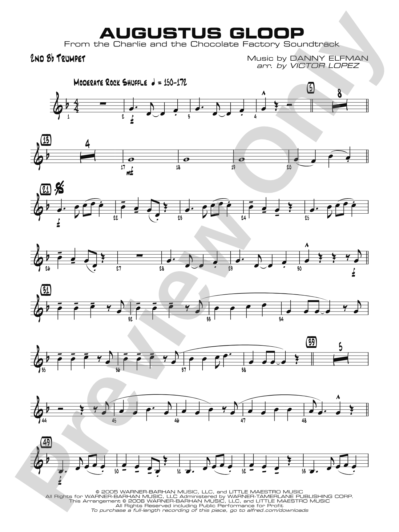 Augustus Gloop: 2nd B-flat Trumpet