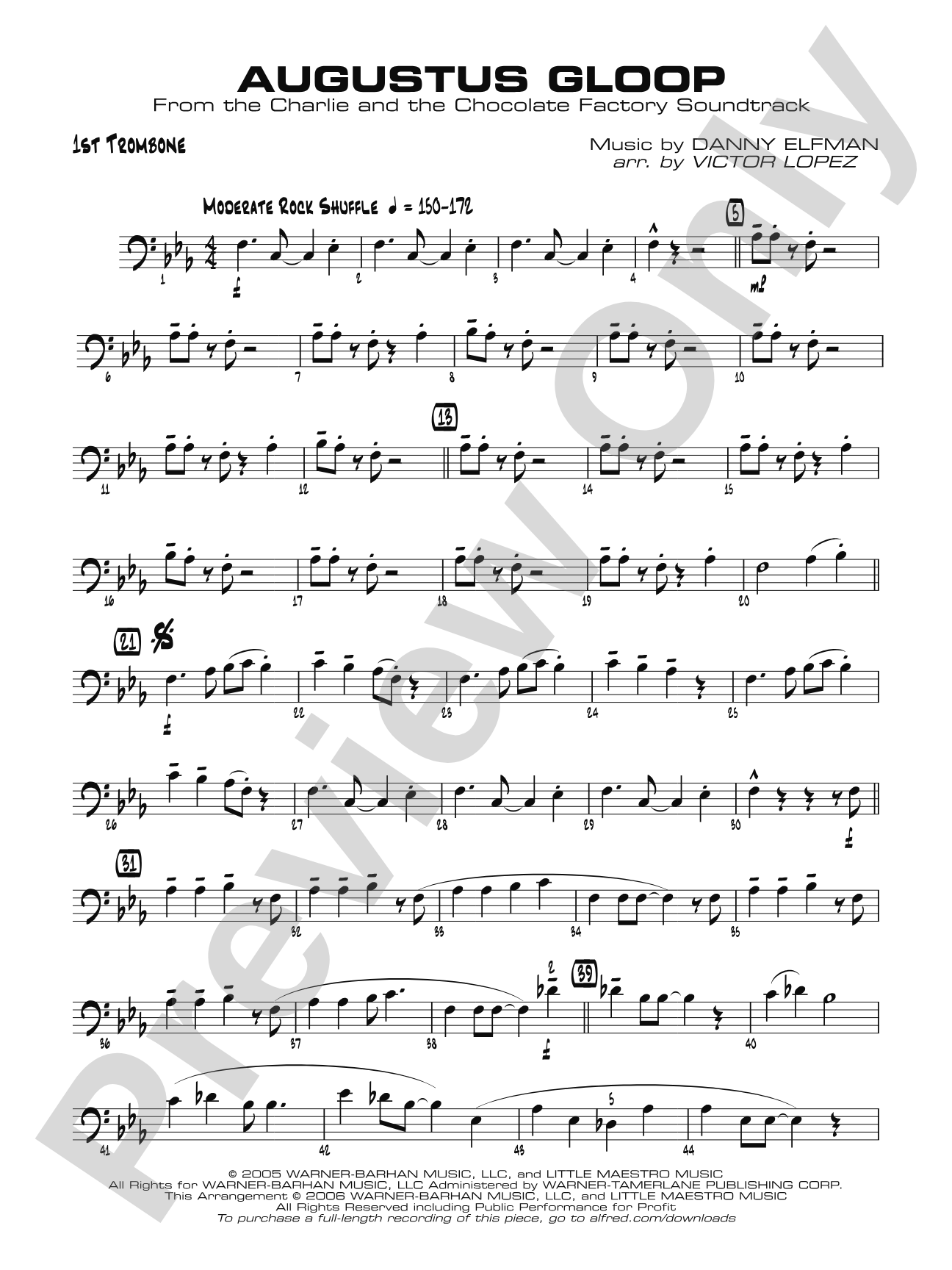 Augustus Gloop: 1st Trombone