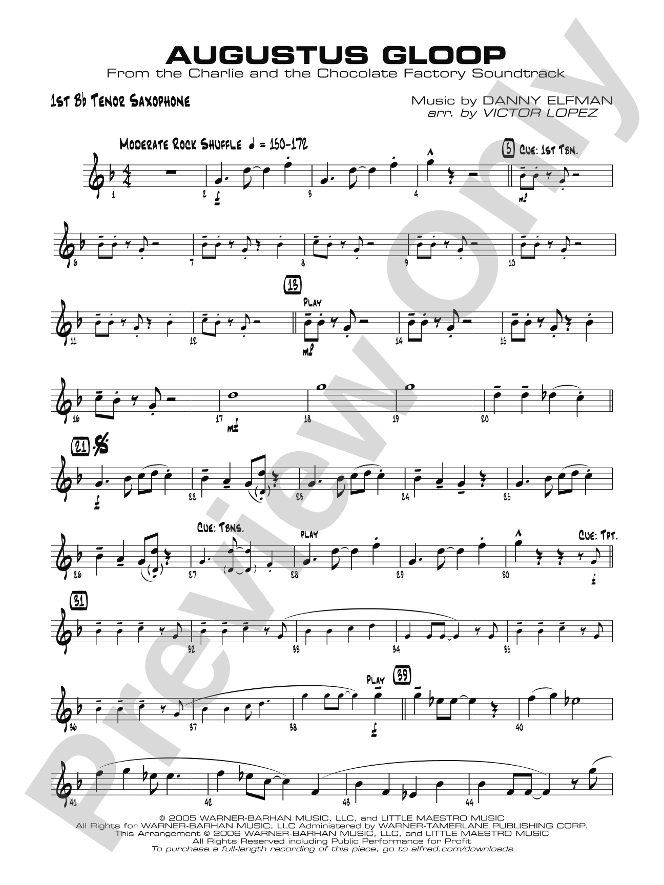 Augustus Gloop: B-flat Tenor Saxophone