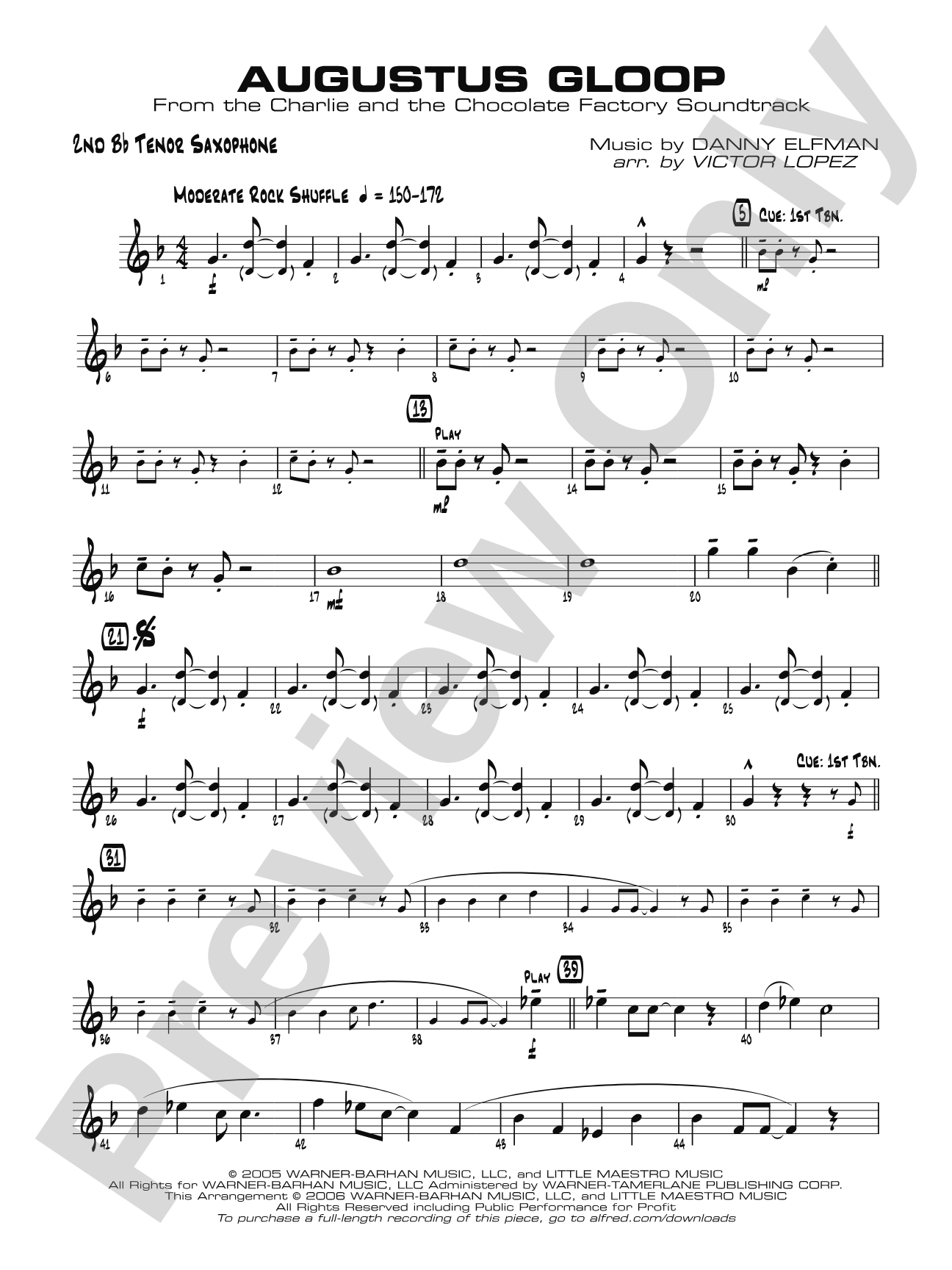 Augustus Gloop: 2nd B-flat Tenor Saxophone