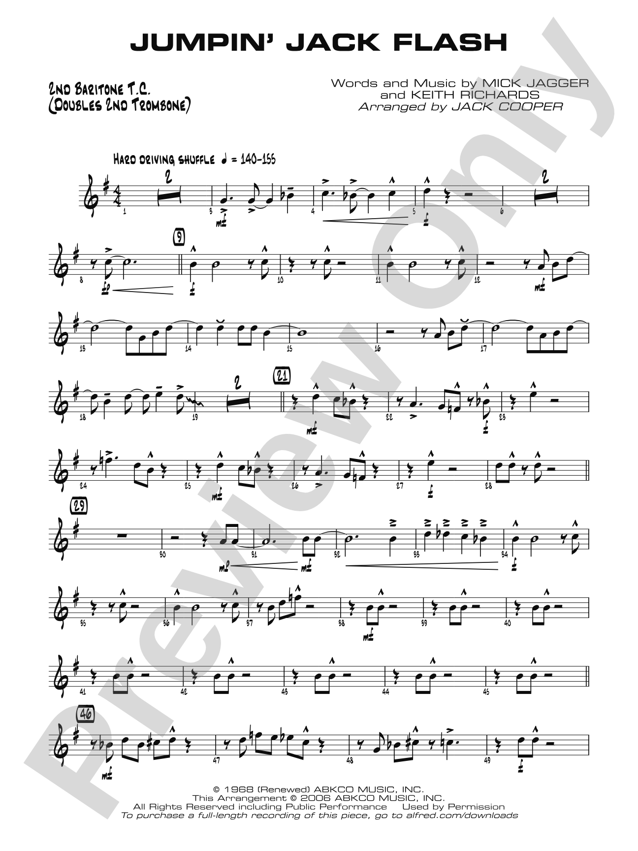 Jumpin' Jack Flash: 2nd Baritone T.C.