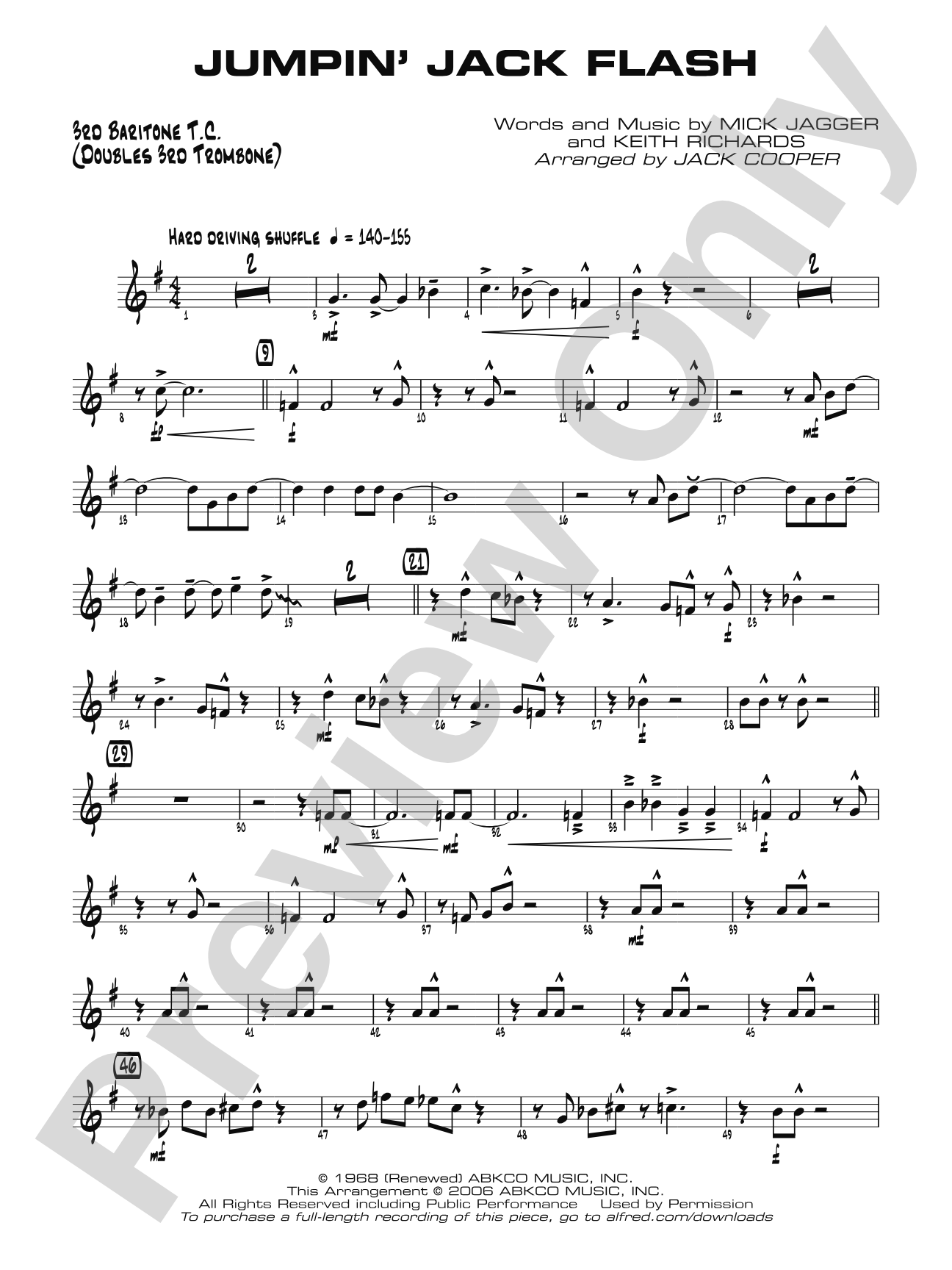 Jumpin' Jack Flash: 3rd Baritone T.C.
