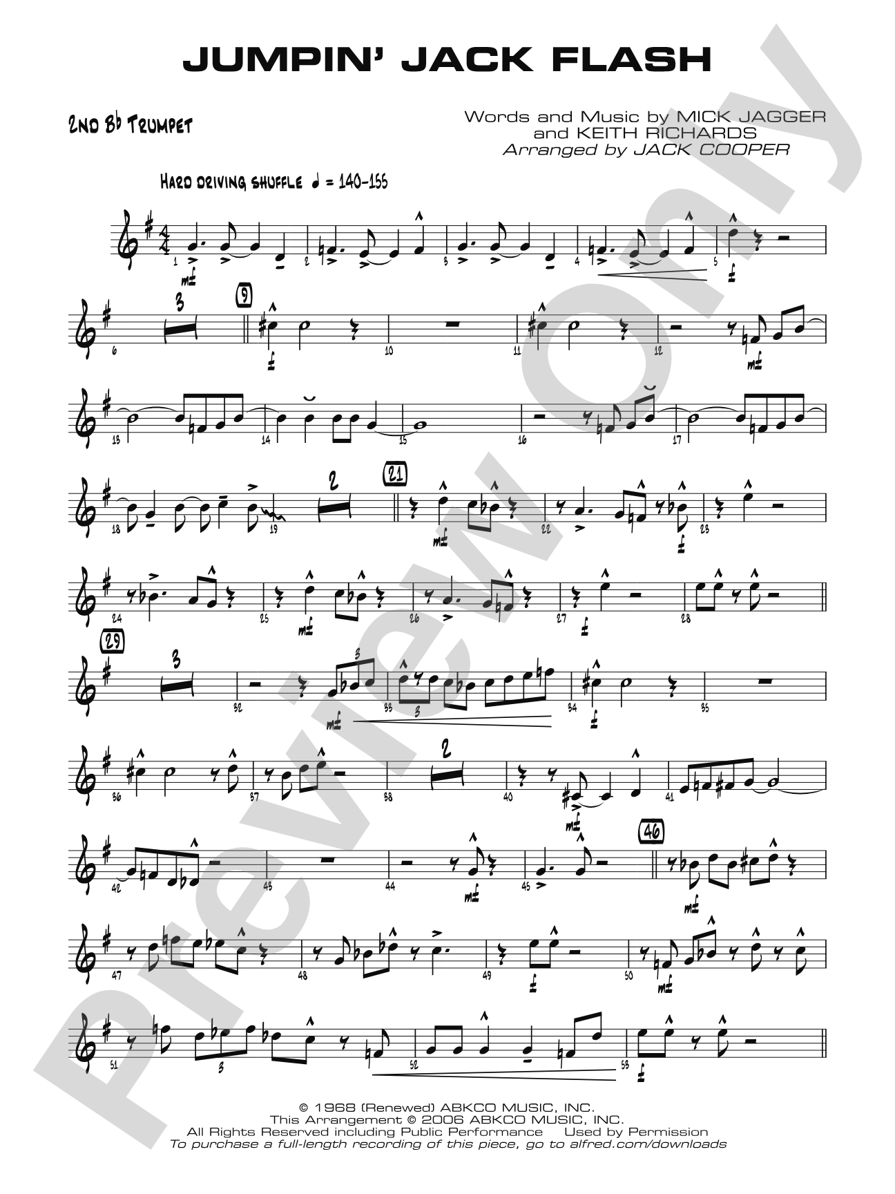 Jumpin' Jack Flash: 2nd B-flat Trumpet