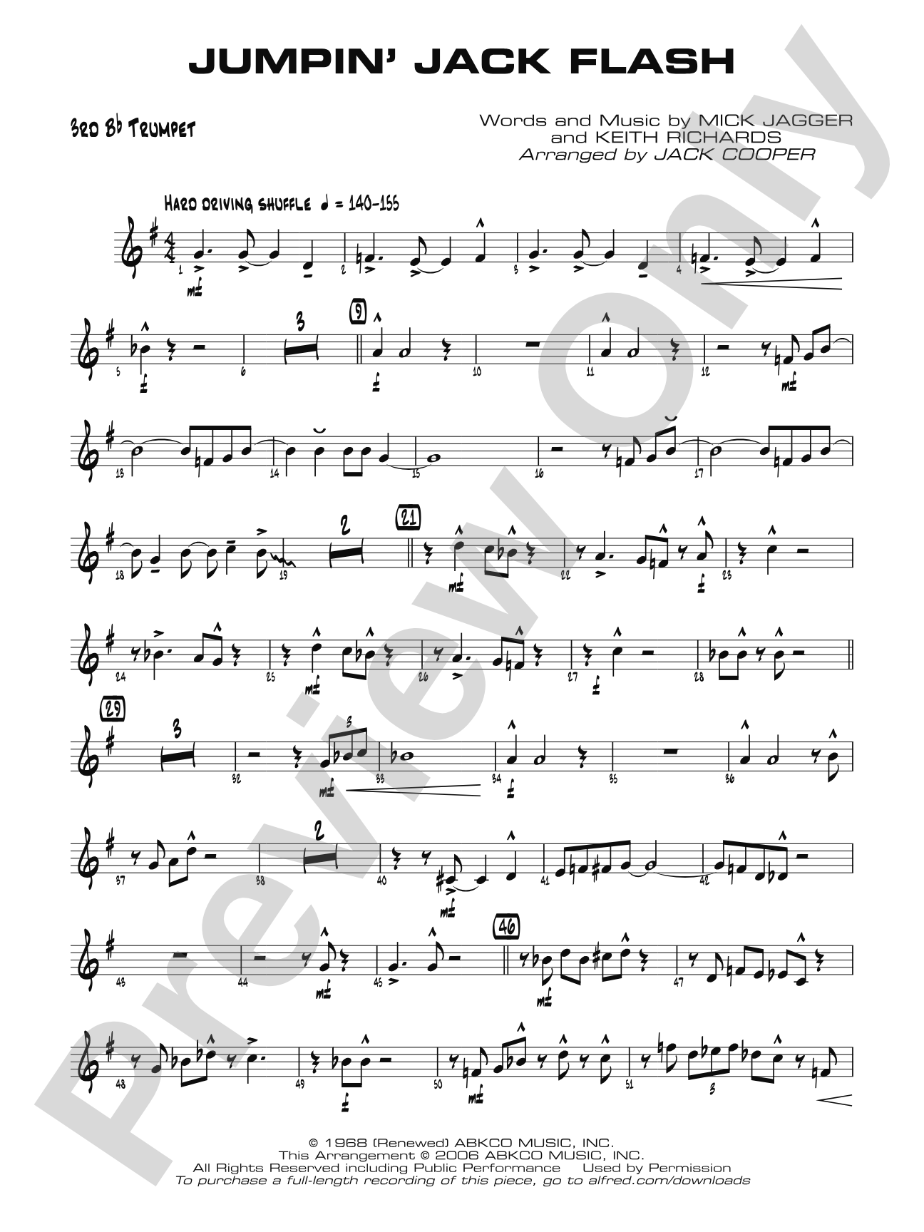 Jumpin' Jack Flash: 3rd B-flat Trumpet