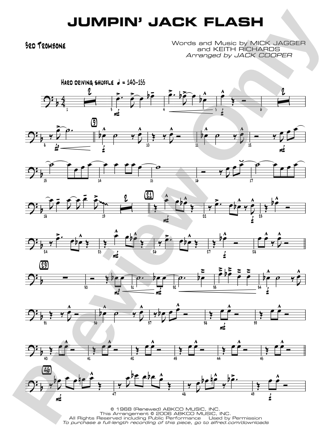 Jumpin' Jack Flash: 3rd Trombone